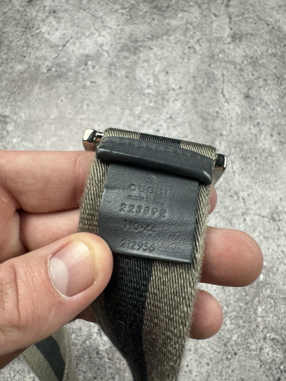 Gucci Original Gucci Web Striped Gray luxury belt Size ONE SIZE - 9 Thumbnail