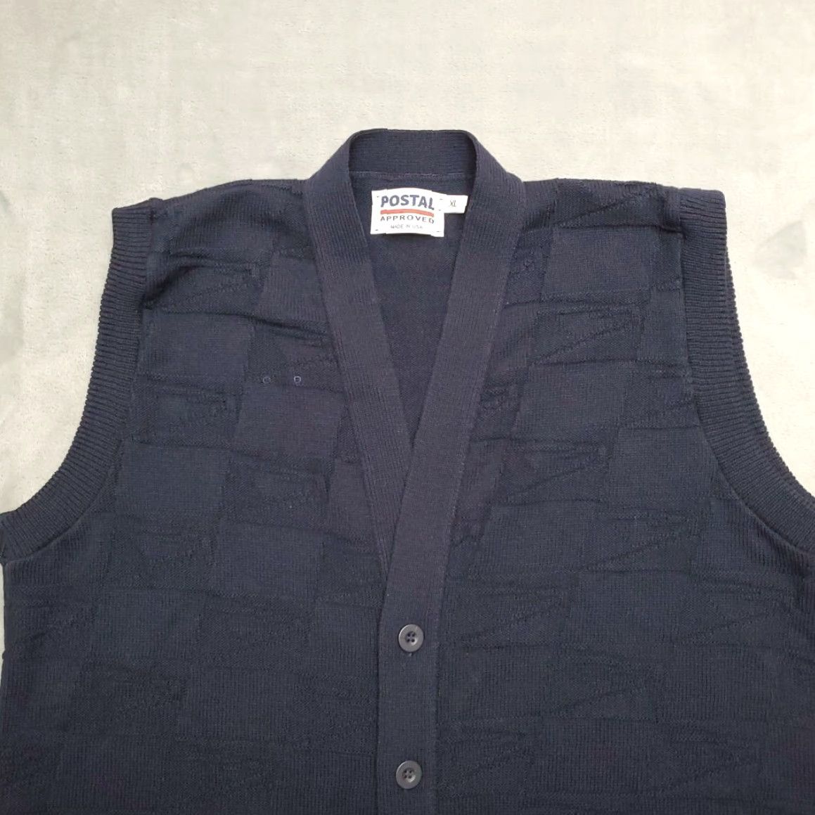 Vintage VINTAGE Jantzen Sweater Vest Mens XL Blue V-Neck Cardigan Knit/All Seasons Garment US Made Size US XL / EU 56 / 4 - 3 Thumbnail