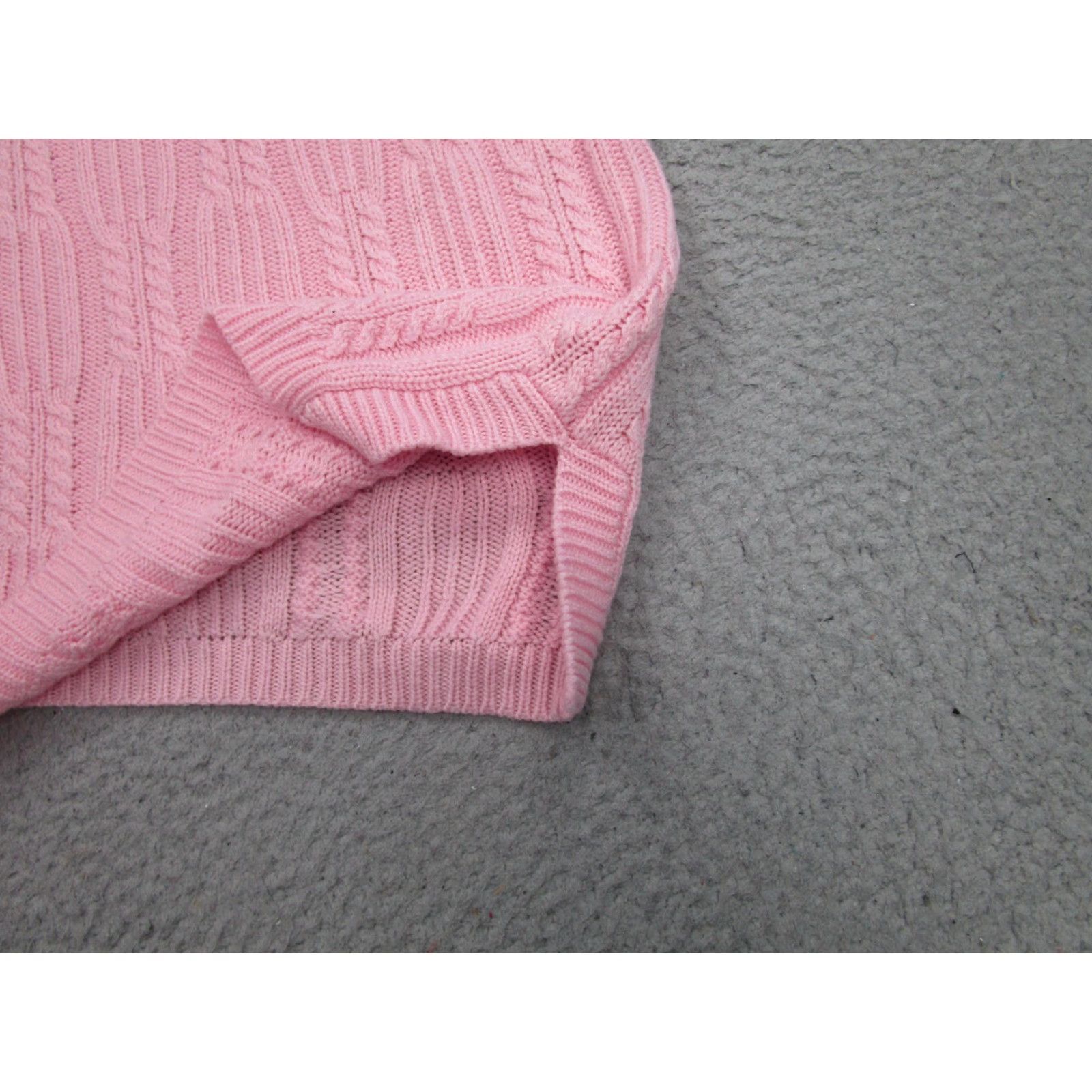 Pinko VINTAGE Fisherman Sweater Womens 1X Pink Cable Knit Pullover Knit 90s Y2K Size XL / US 12-14 / IT 48-50 - 5 Thumbnail