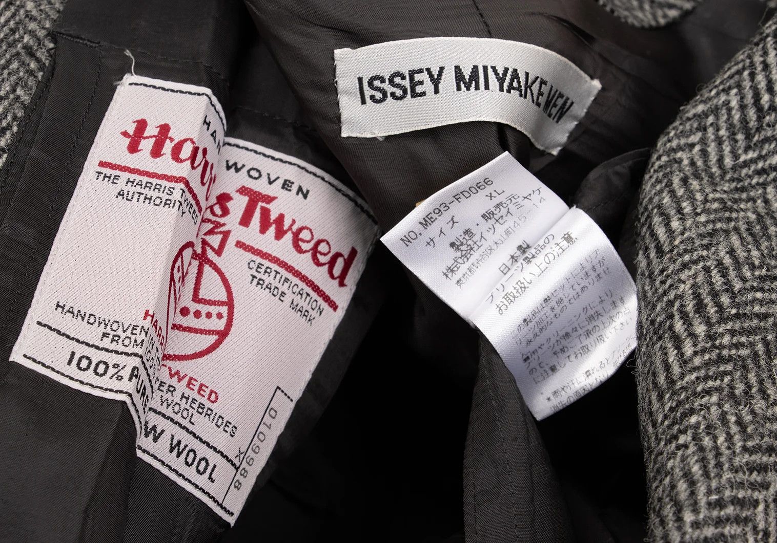 Issey Miyake Harris T Herringbone Design Jacket Gray XL Size US XL / EU 56 / 4 - 17 Thumbnail