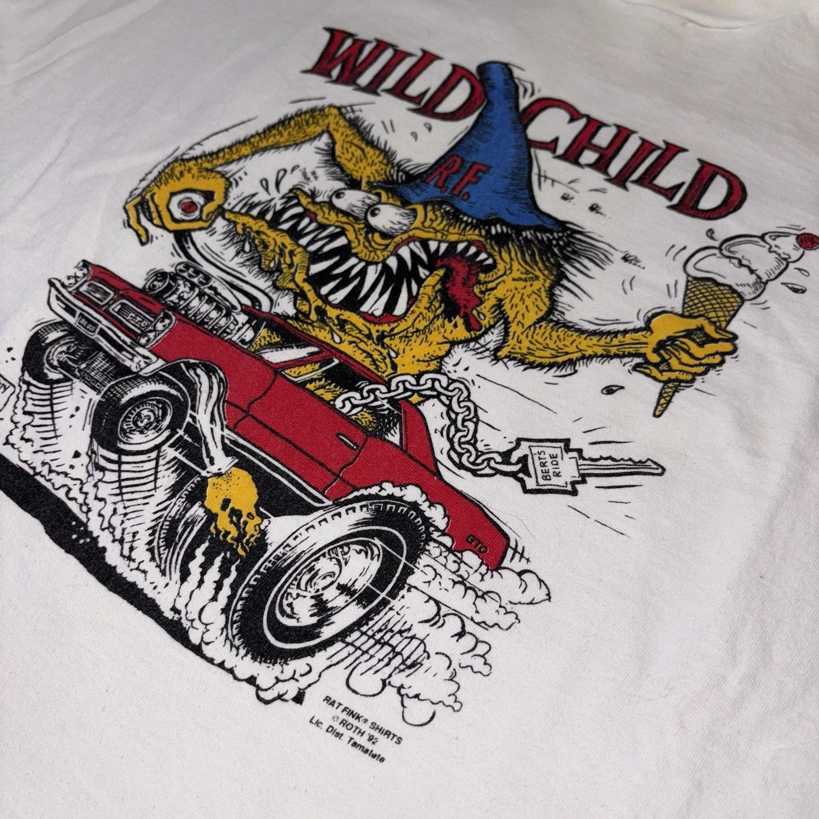 Vintage Vintage Big Daddy Roth Wild Child Single Stitch XXL Rat Fink Size US XXL / EU 58 / 5 - 5 Thumbnail