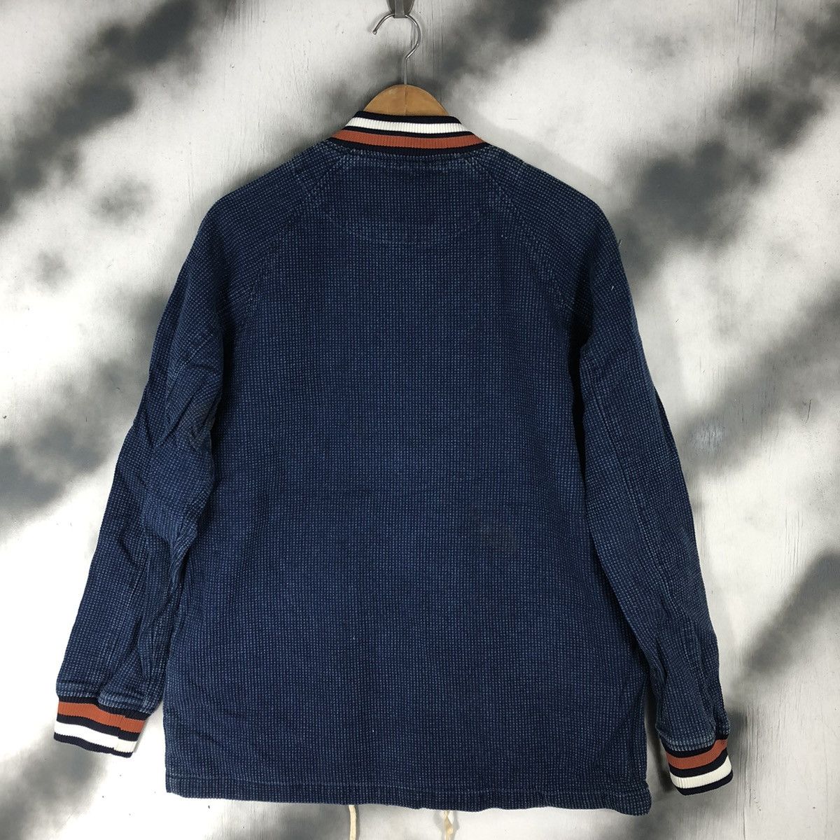 Japanese Brand Authentic Aozora Sashiko Denim Ribbed Jacket Size US L / EU 52-54 / 3 - 8 Thumbnail