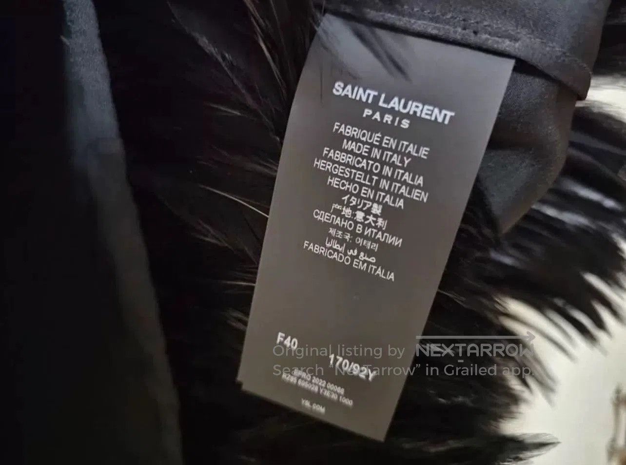 Saint Laurent Paris Saint Laurent Feather Trim Halter Dress. Size S / US 4 / IT 40 - 5 Thumbnail