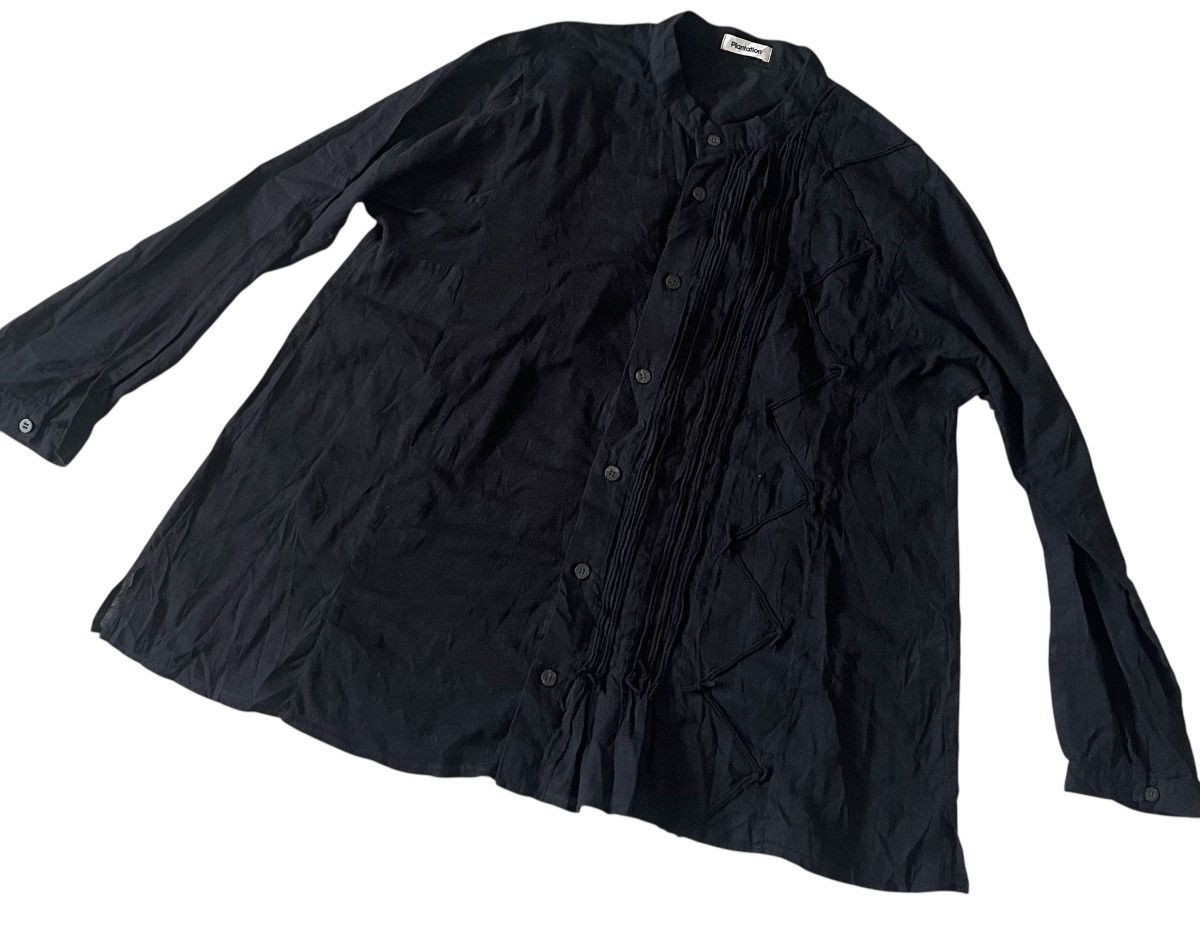 Issey Miyake Vintage issey miyake plantation collarless black shirt Size US M / EU 48-50 / 2 - 2 Thumbnail