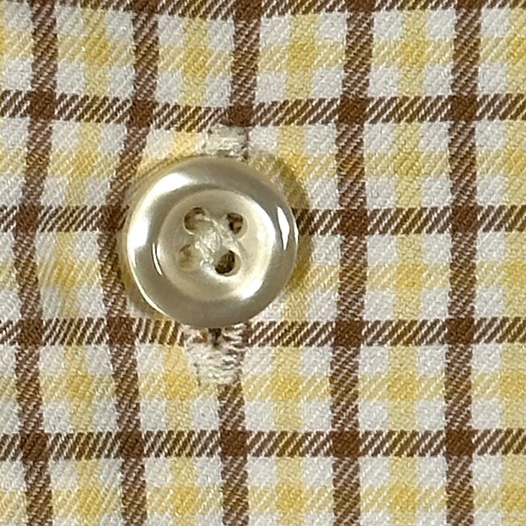 Peter Millar Peter Millar Shirt Adult 2XL Yellow Plaid Button-Down Preppy Luxury Cotton Size US XXL / EU 58 / 5 - 6 Thumbnail