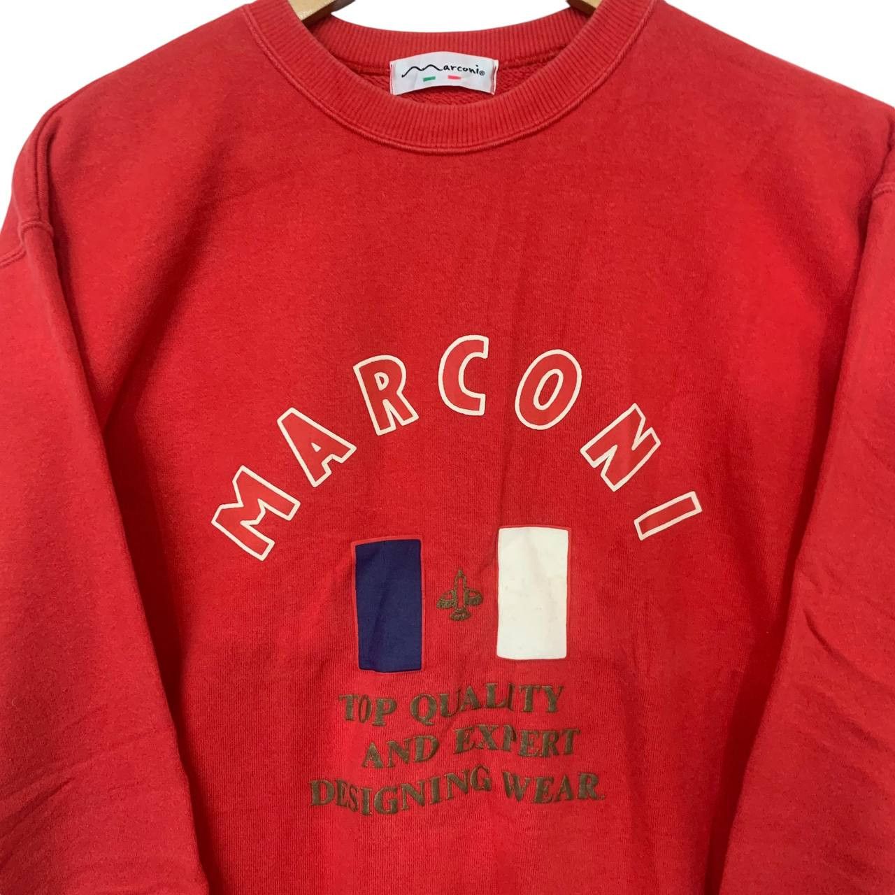 Other Marconi Italian Sweatshirt Rare Red Medium Size US M / EU 48-50 / 2 - 2 Thumbnail