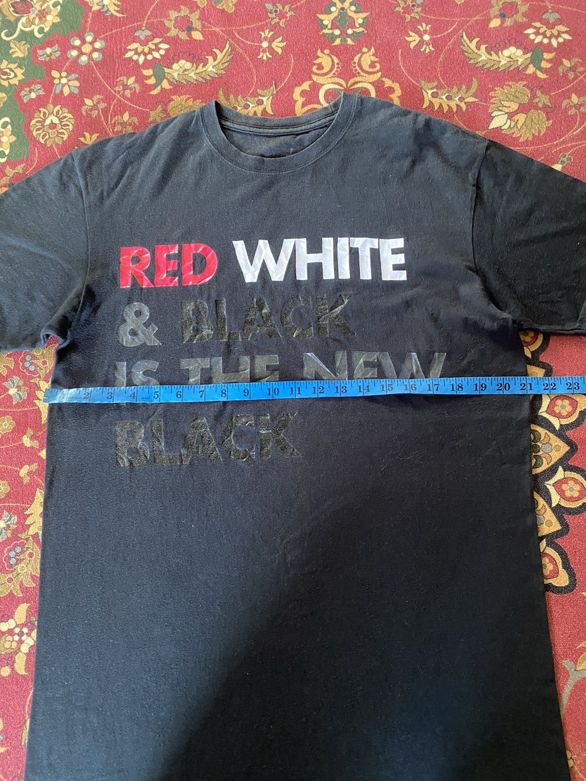 Jordan Brand Air Jordan RED WHITE & BLACK IS THE NEW BLACK Shirt Size US L / EU 52-54 / 3 - 9 Thumbnail