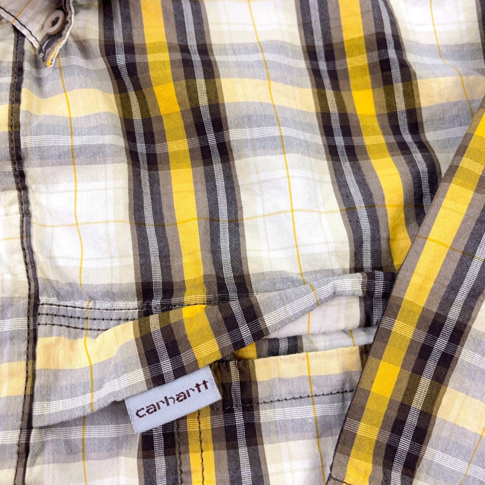 Carhartt Carhartt Shirt Men Large Gray Plaid Button-Up Relax Fit Workwear Pockets Size US L / EU 52-54 / 3 - 6 Thumbnail