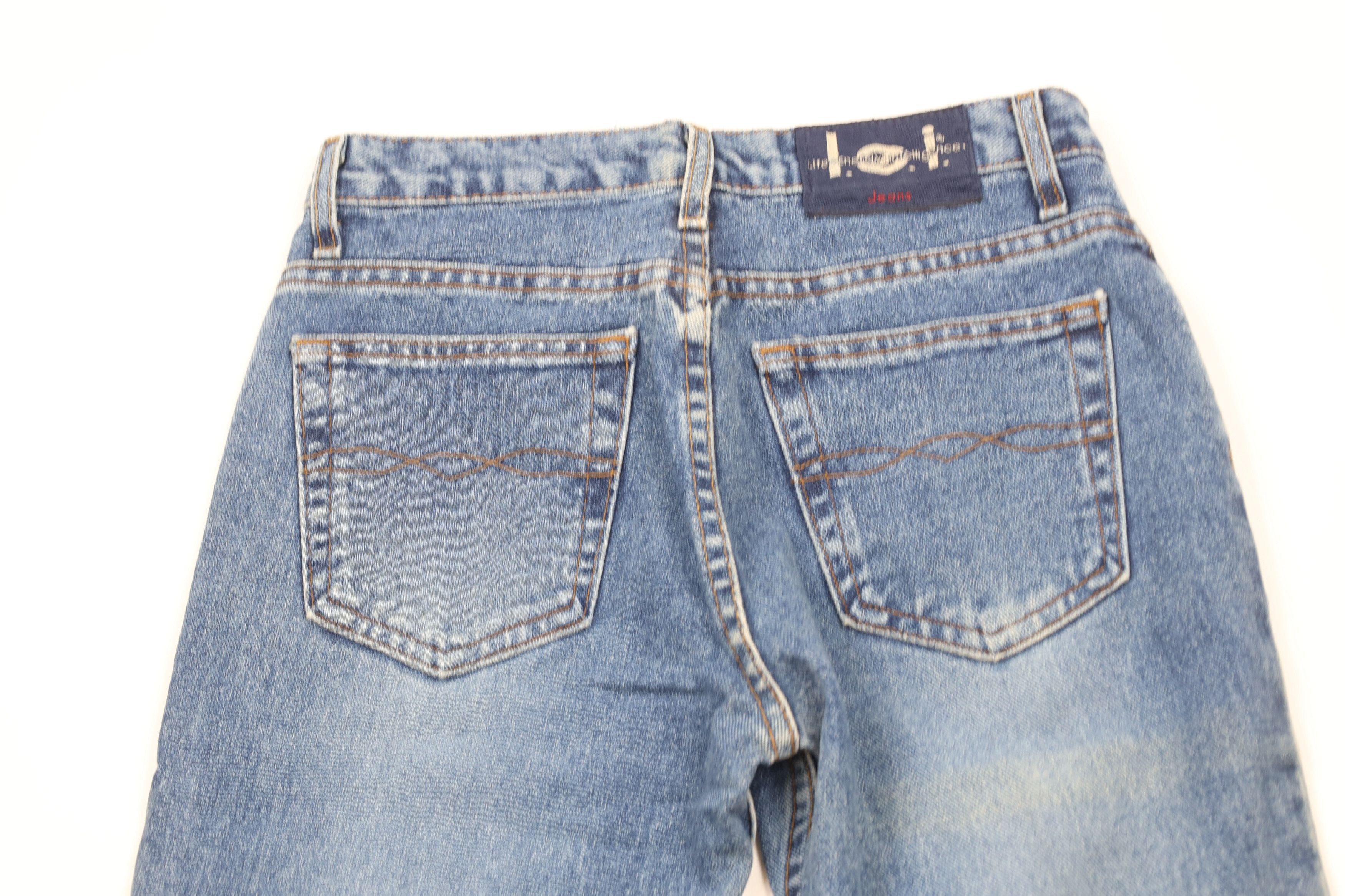 Vintage Vintage 90s Y2K Babydoll Flared Wide Leg Denim Jeans Blue Size 27" / US 4 / IT 40 - 12 Thumbnail