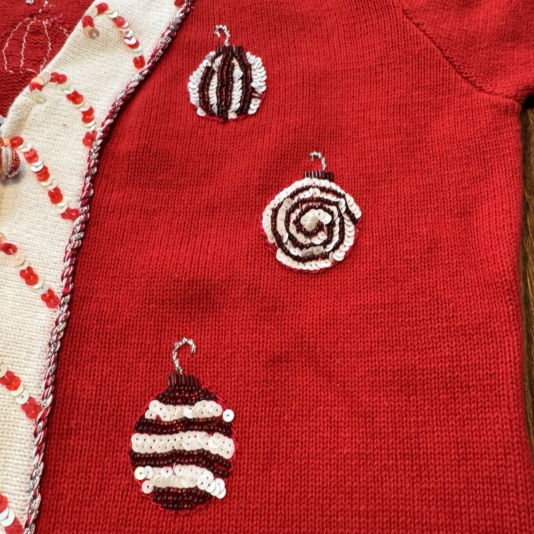 Vintage VINTAGE Storybook Knits Christmas Zip Sweater Women’s Medium Cardigan Knit Size M / US 6-8 / IT 42-44 - 4 Thumbnail