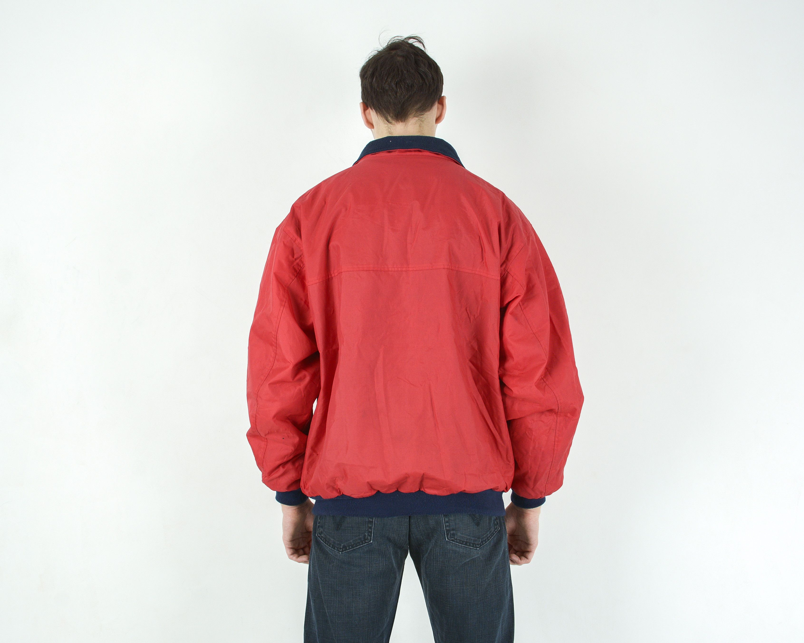 Avirex U.S.A. Extreme N.Y. Men Bomber Jacket Over Coat Red Outdoors Size US L / EU 52-54 / 3 - 2 Thumbnail