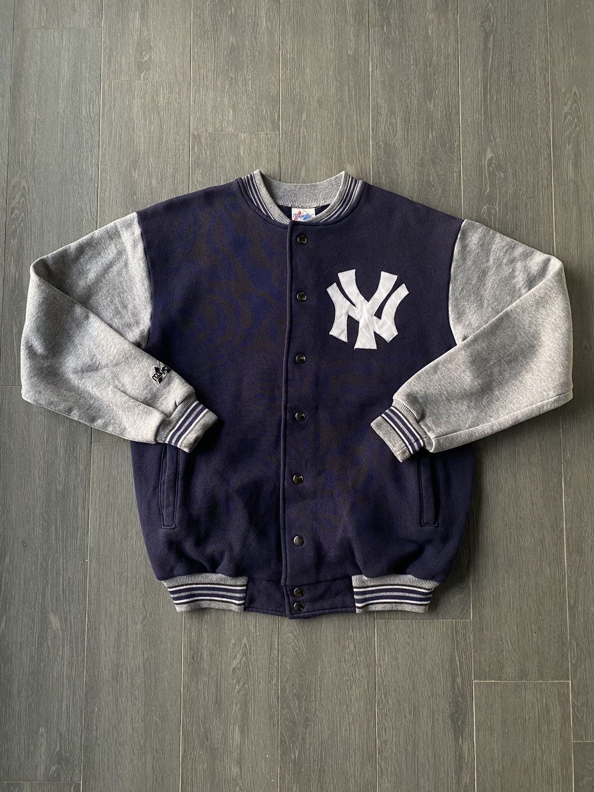 Majestic × New York Yankees × Vintage Vintage 90’s New York Yankees Bomber Jacket Size US M / EU 48-50 / 2 - 3 Thumbnail