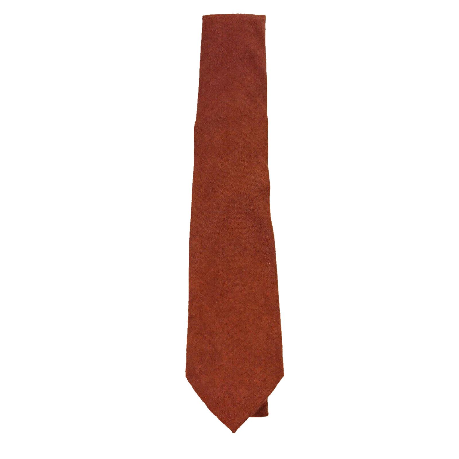 Other Rooster 100% Polyester Rust Deep Orange Men's 59" Neck Tie Size ONE SIZE - 1 Thumbnail