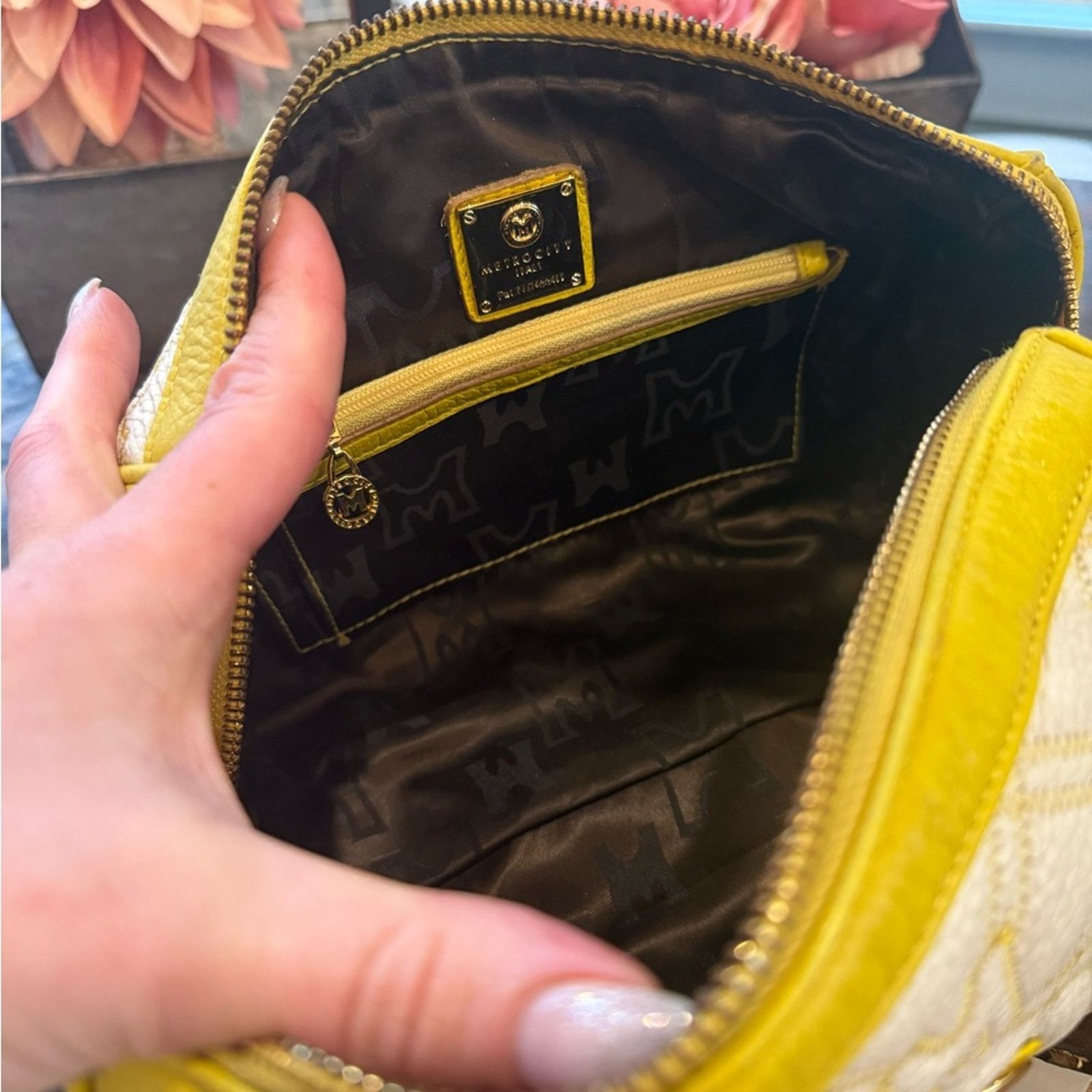 Other Metrocity Yellow and White Satchel/mini Boston 0466411 Size ONE SIZE - 7 Thumbnail
