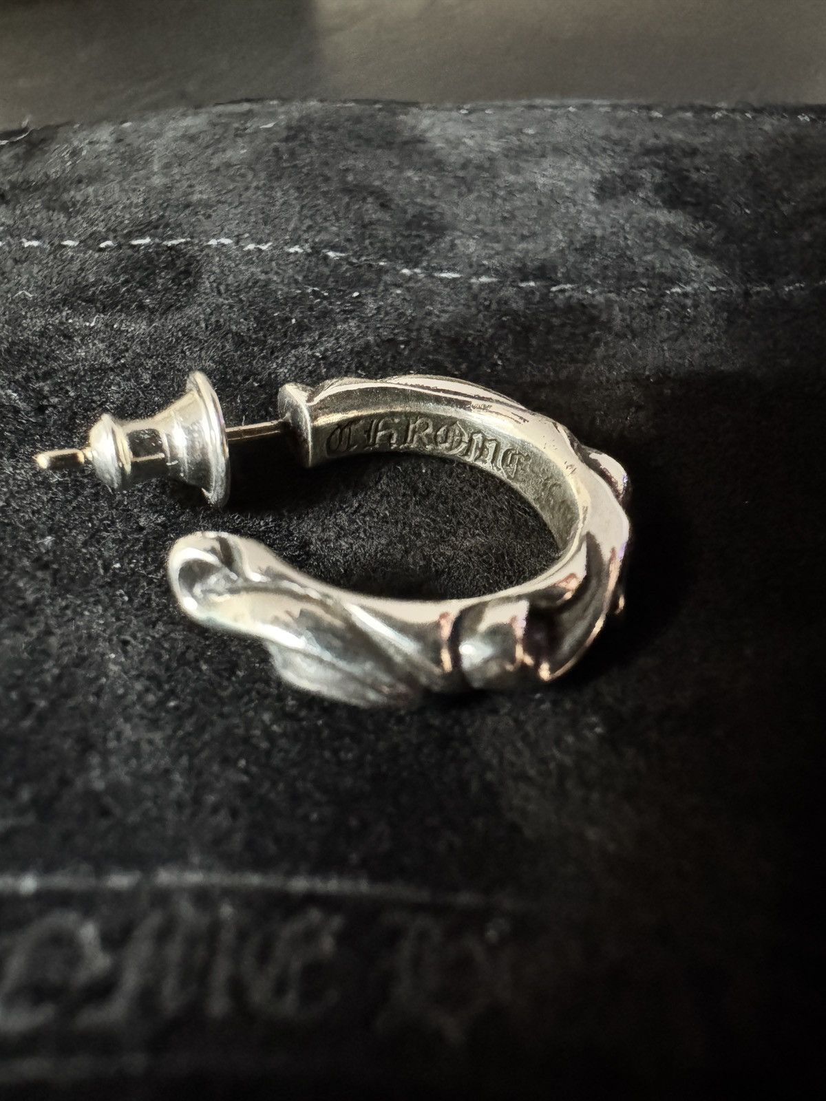 Chrome Hearts Chrome Hearts Silver Scroll Hoop Earring Size ONE SIZE - 2 Thumbnail