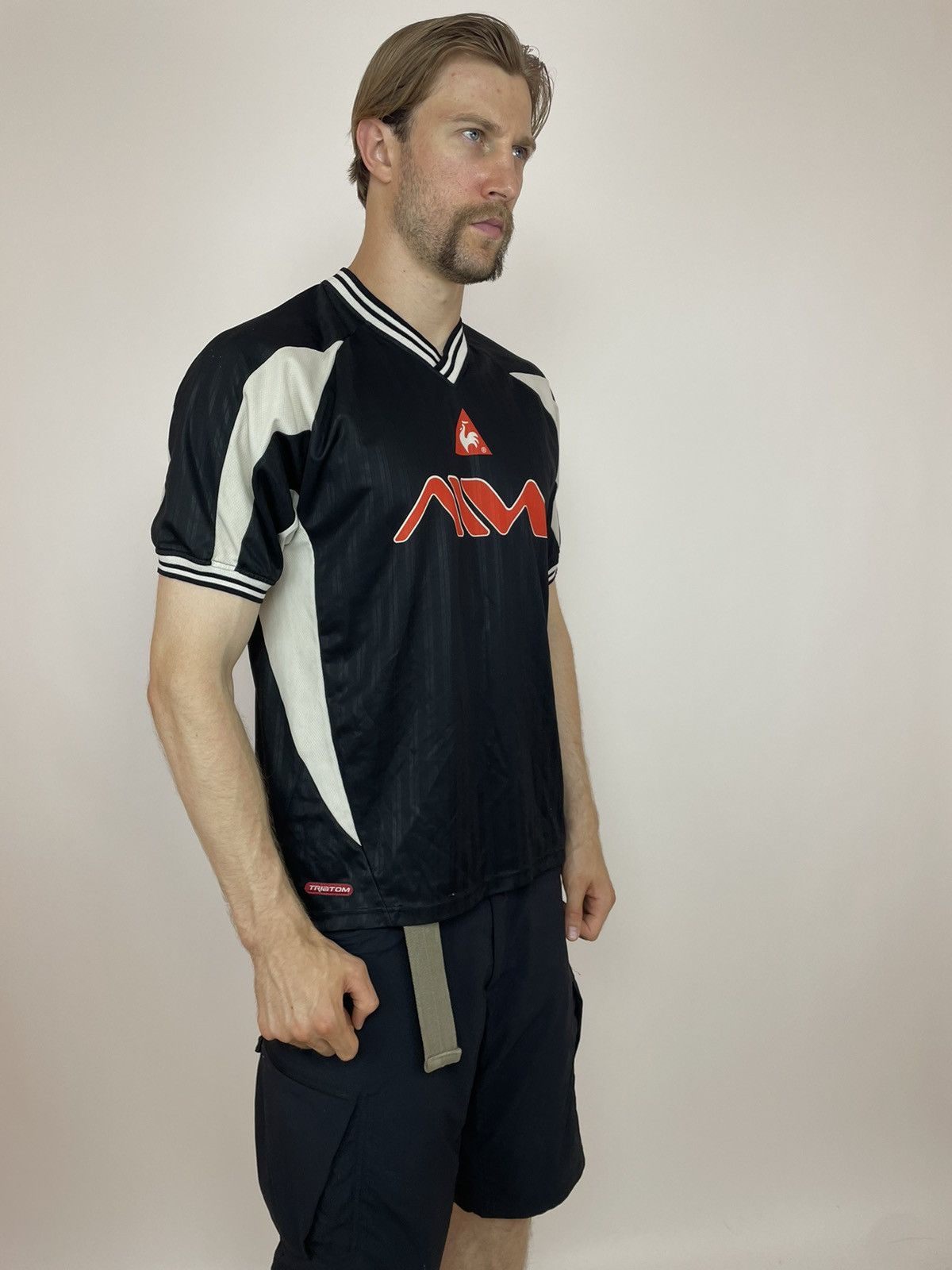 Le Coq Sportif × Vintage Le Coq Sportif Training Jersey Shirt Black Triatom Size US XL / EU 56 / 4 - 3 Thumbnail
