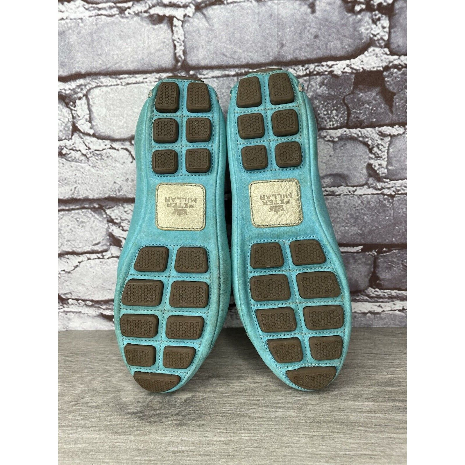 Peter Millar Peter Millar Blue Leather Snake Cap Toe Ballet Flats Shoes W Size US 6.5 / IT 36.5 - 11 Thumbnail