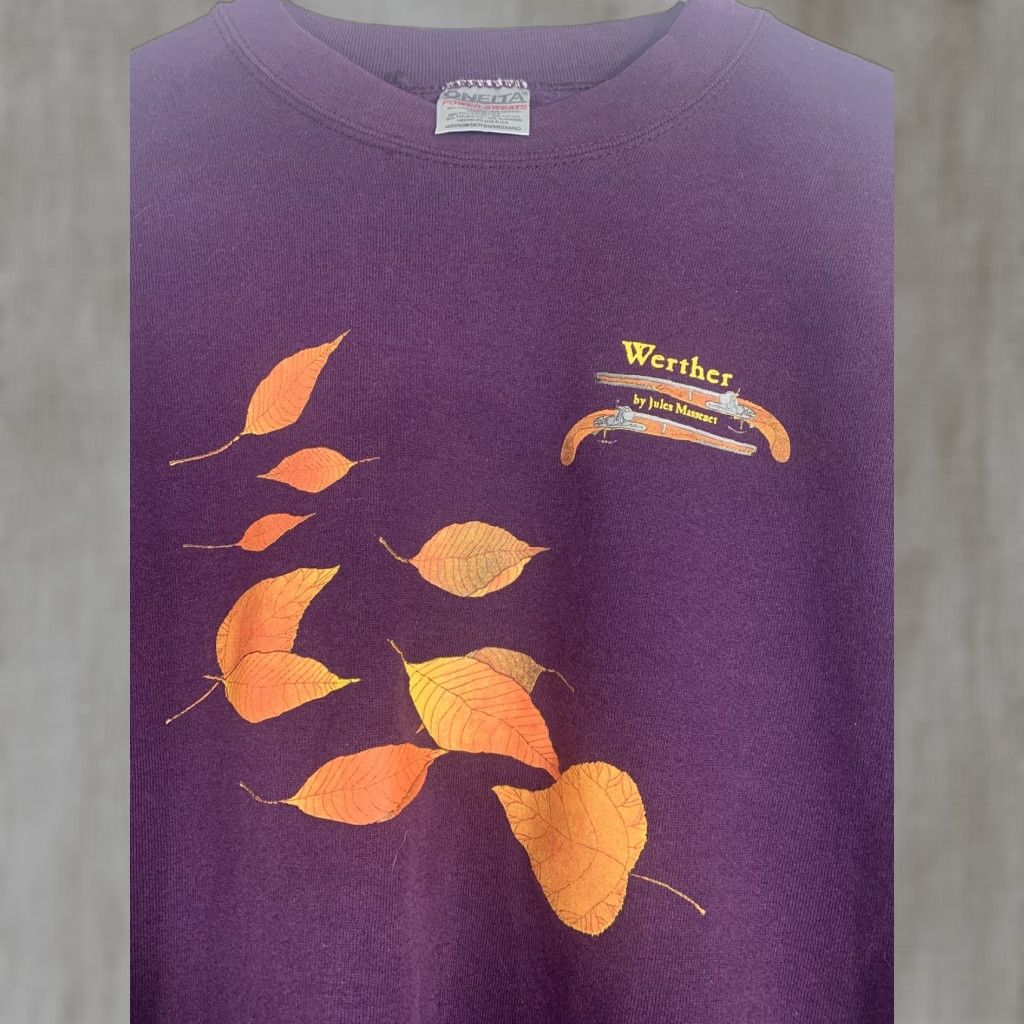 VINTAGE Oneita Shirt M 1990s Purple Sweater Secretarty/Geek None