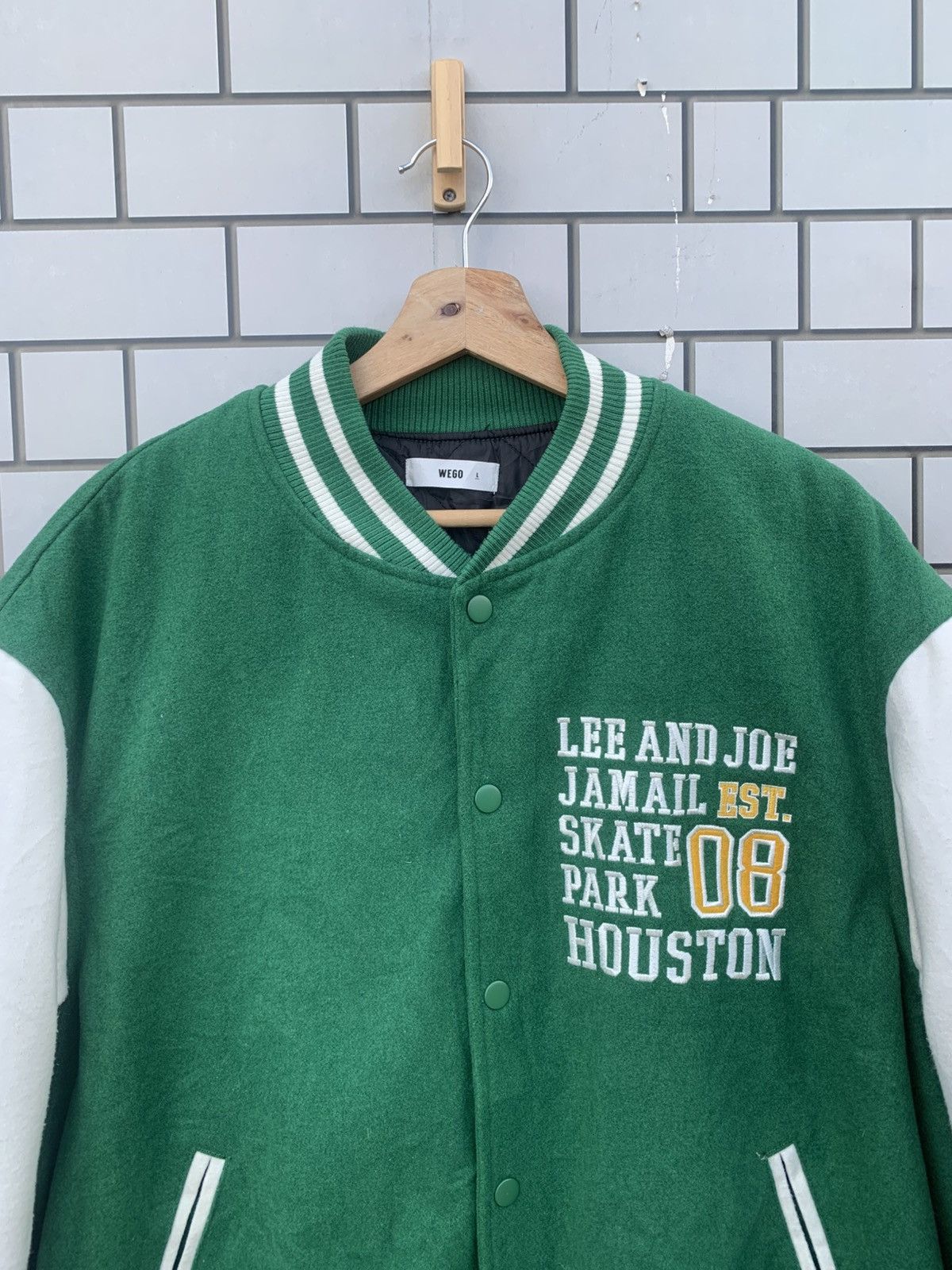 Japanese Brand Japanese Brand Wego Houston Varsity Jacket Size US L / EU 52-54 / 3 - 4 Thumbnail
