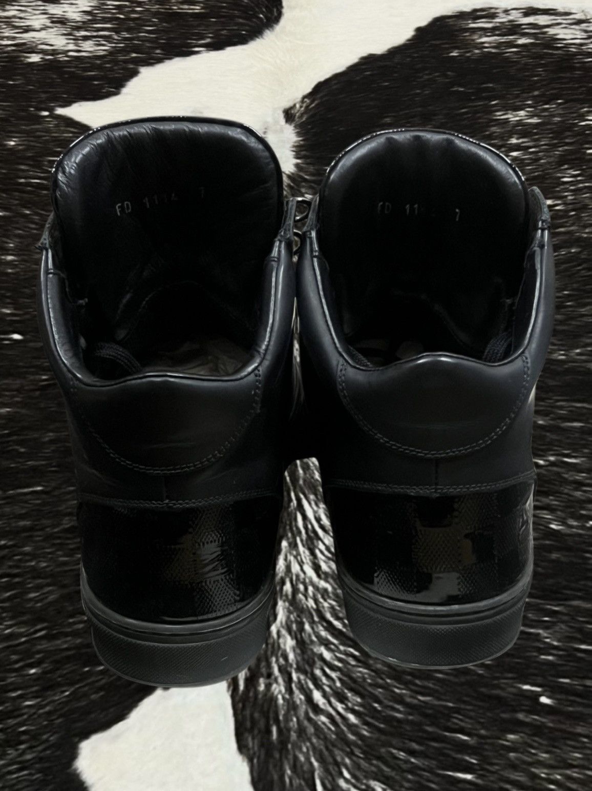 Louis Vuitton Louis Vuitton SS14 Black & Damier „Speaker“ High-Top Sneaker Size US 9 / EU 42 - 7 Thumbnail