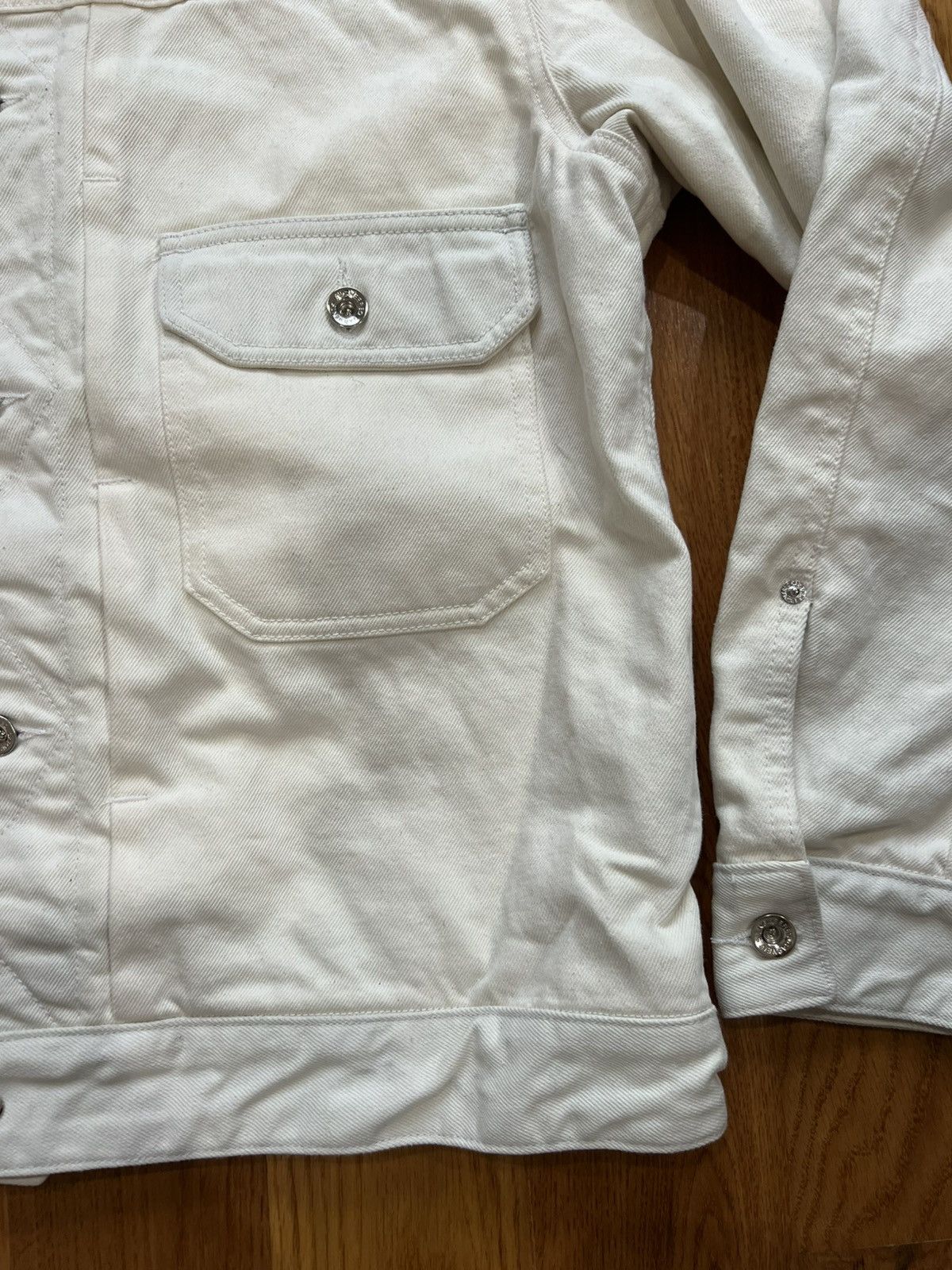 Engineered Garments lined quilted denim trucker jacket sz M