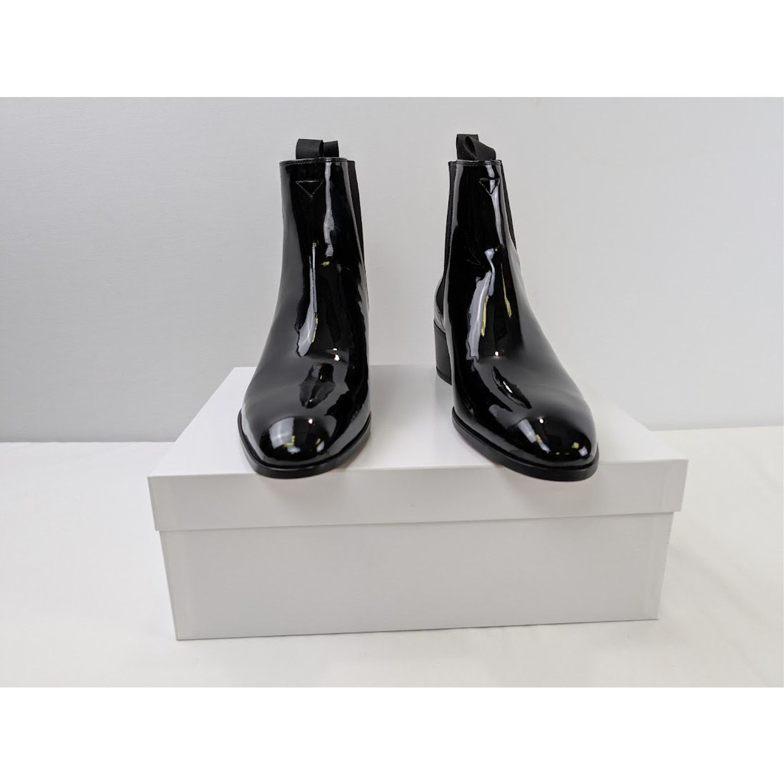 Tom Ford o1rshd1 Stivale Vernice Nero Boots in Black Size US 12 / EU 45 - 15 Thumbnail