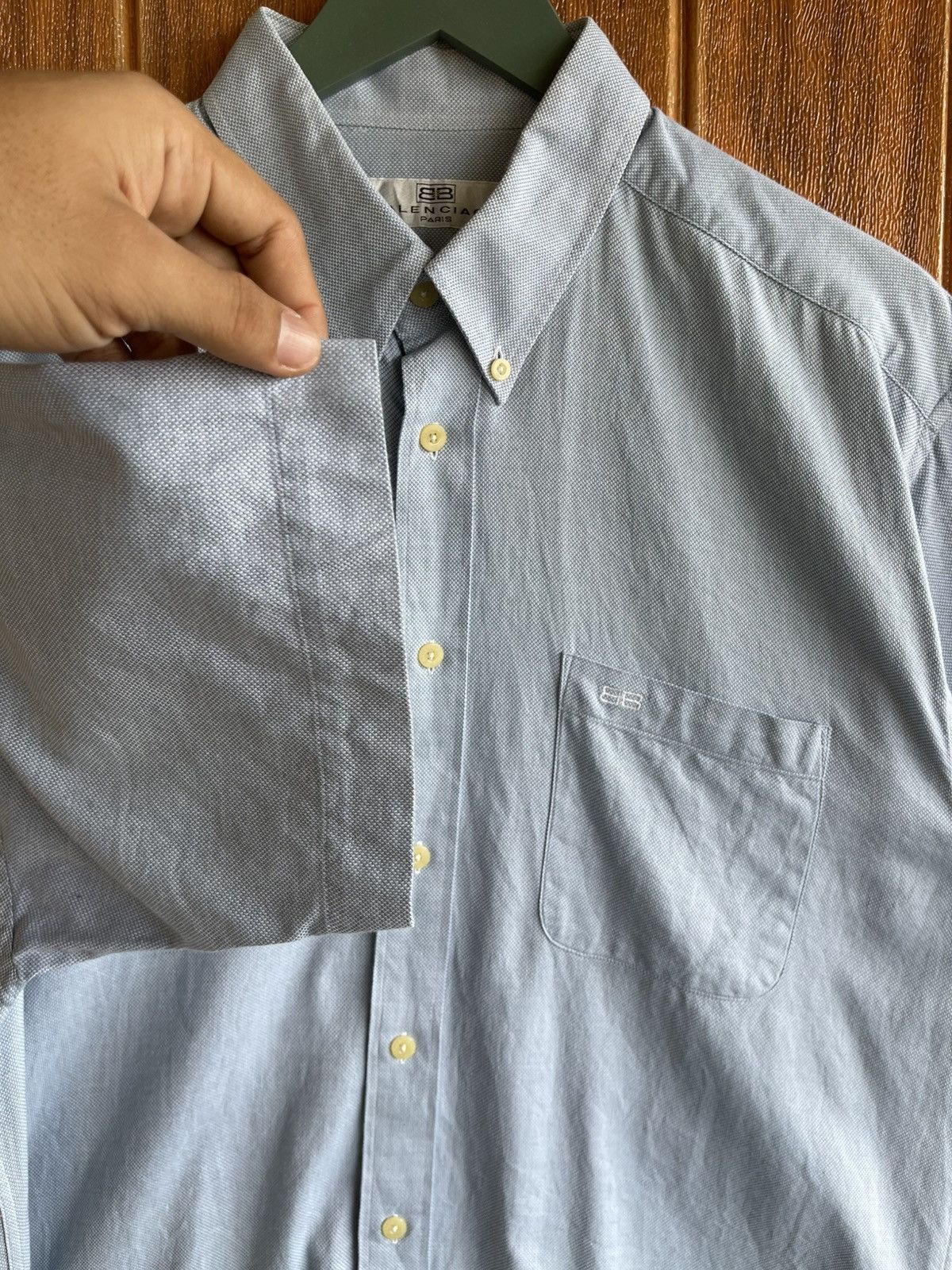 Balenciaga Vintage 90s🔥BALENCIAGA🔥Shirt Pocket Button Up Size US XL / EU 56 / 4 - 2 Thumbnail