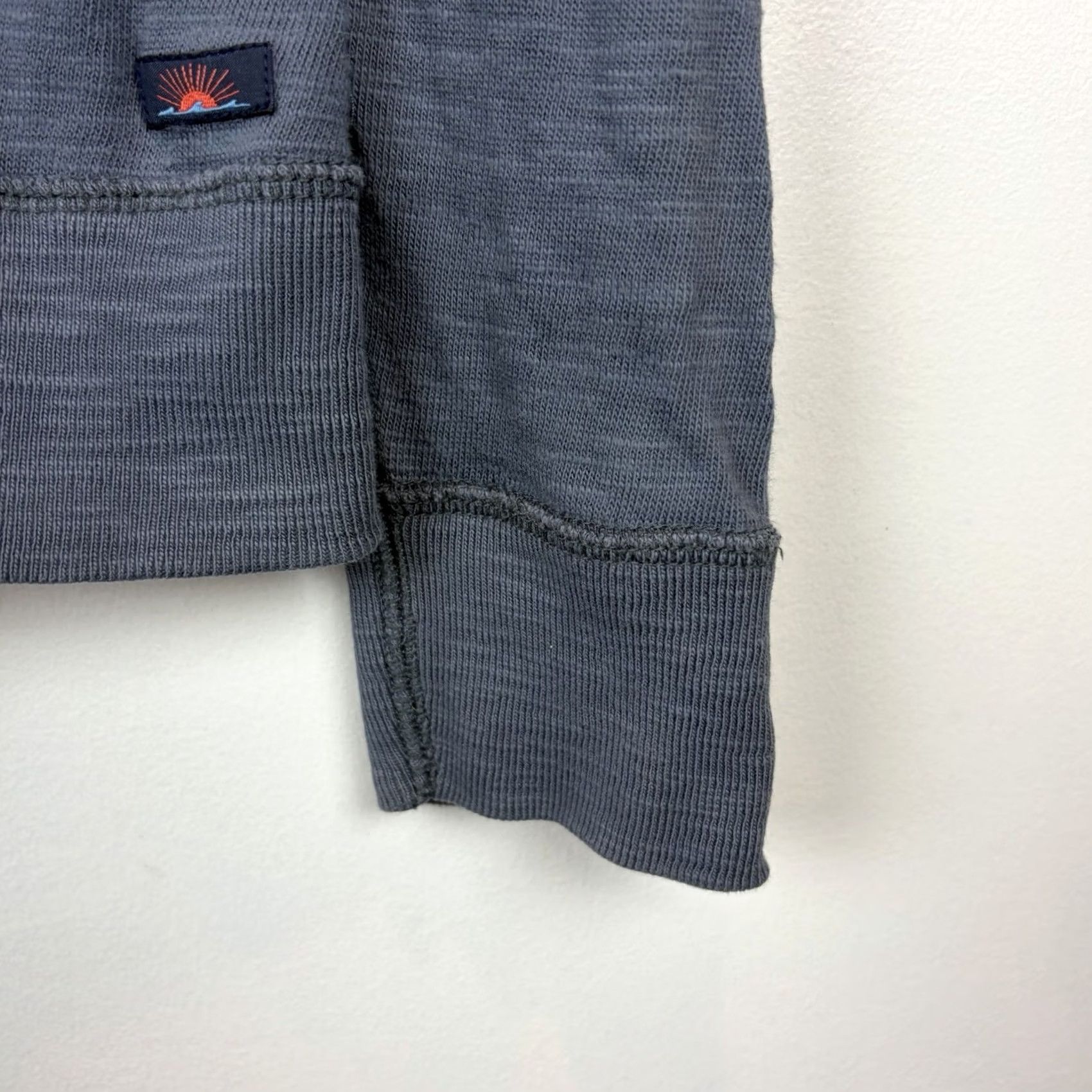 Faherty Faherty Hoodie Mens M Blue Solid Logo Hooded Cotton Knit Size US M / EU 48-50 / 2 - 6 Thumbnail