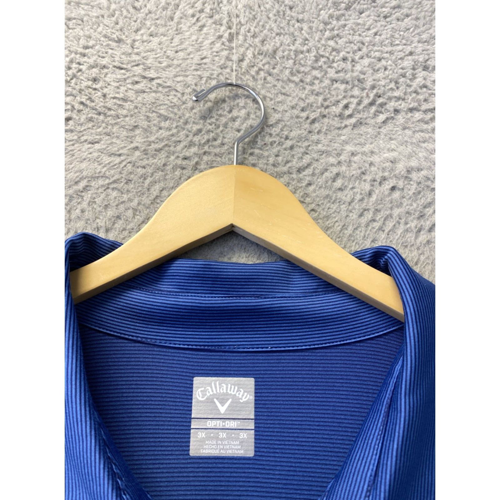 Callaway Callaway Polo Shirt Men 3XL Blue Striped Performance Stretch Golf Polo Mens Regular Short Sleeve Button-Down Collared Logo Sports Activewear Size US XXL / EU 58 / 5 - 3 Thumbnail