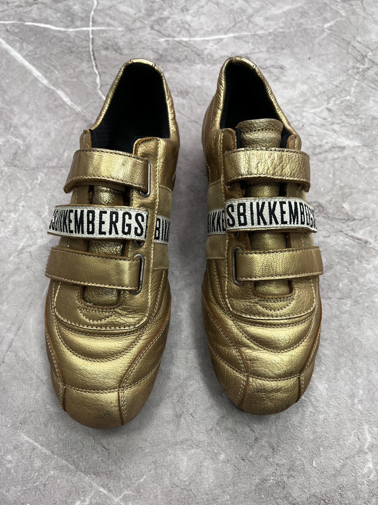 Dirk Bikkembergs VINTAGE GOLD LEATHER TRANING BIKKBERGS AVANT GARDE SHOES Size US 7.5 / EU 40-41 - 3 Thumbnail