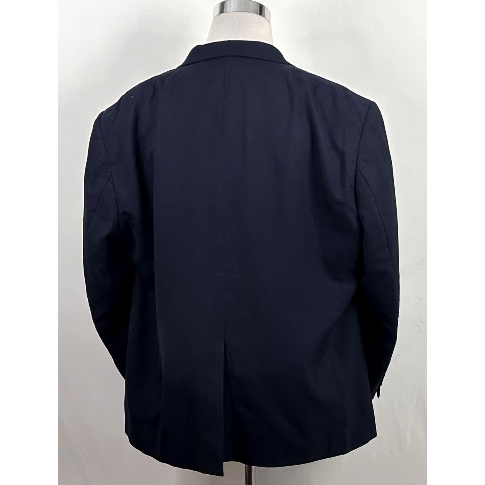 Stafford Stafford 50R Blazer Wool Blend Navy Blue Two Button Lined Vented Mens Blazer Size 50R - 6 Thumbnail
