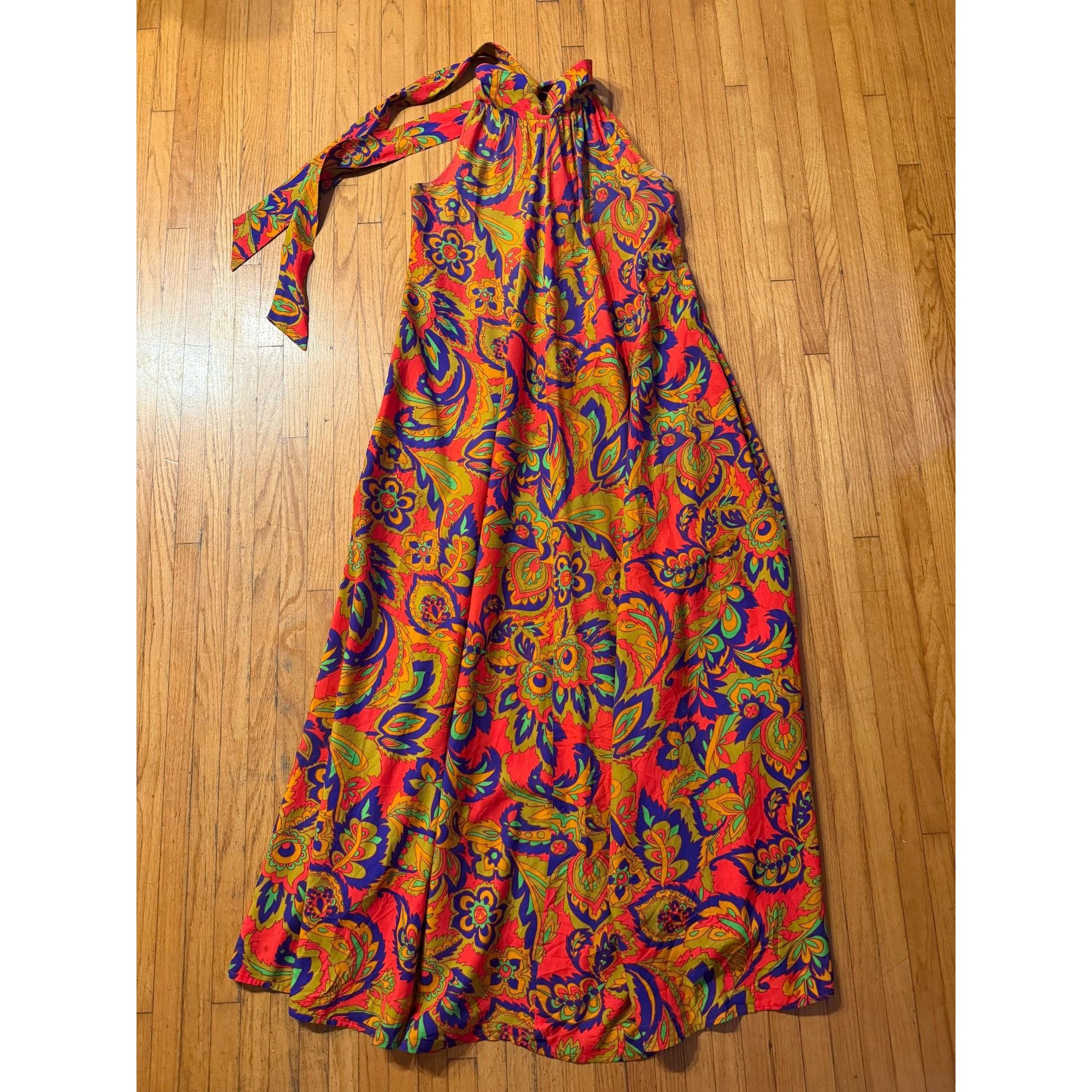 Other Vintage Hawaiian Casuals by Stan Hicks Maxi Dress – Mock Nec Size L / US 10 / IT 46 - 1 Thumbnail