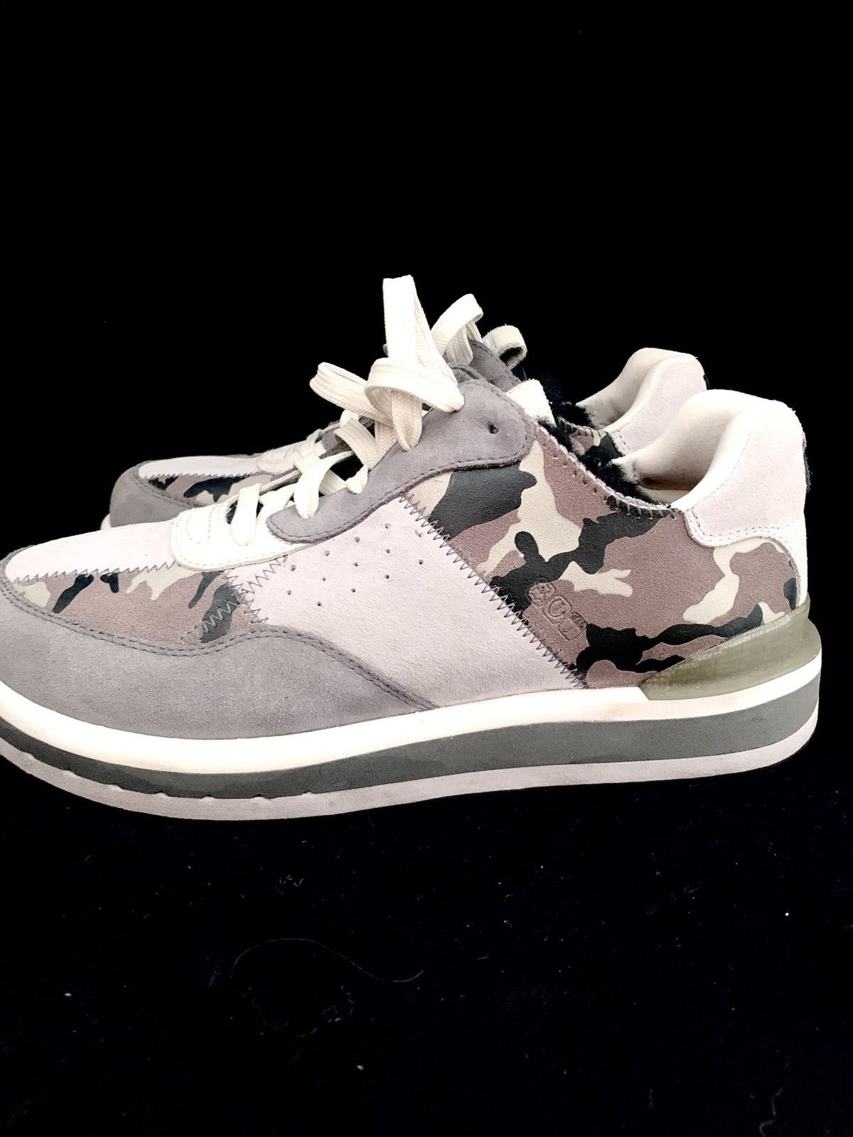 Deckers X-Lab KO-Z Sport Gray Camo Fur Line Suede Shoes
