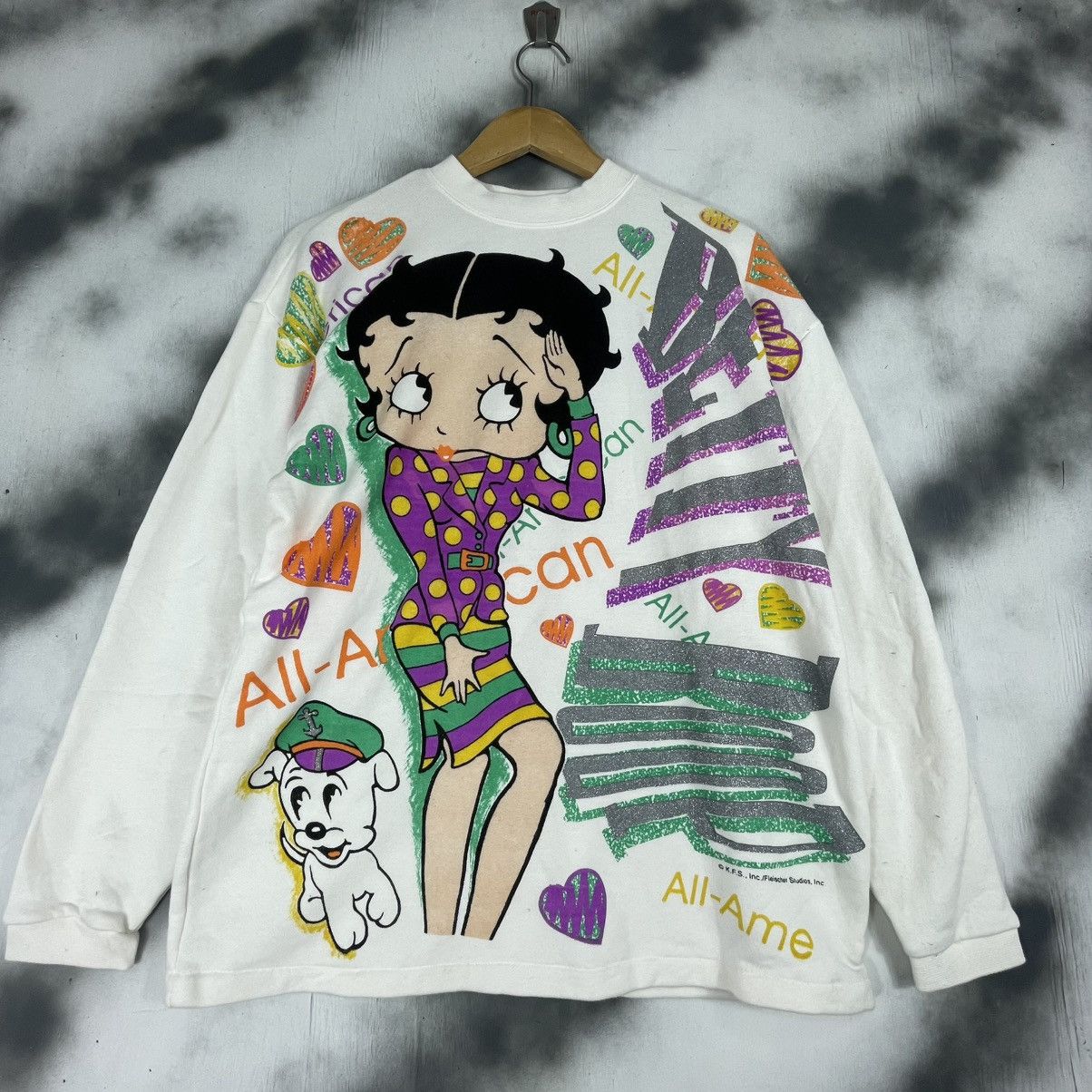 Vintage Vintage 90's Betty Boops Allover Print Size US M / EU 48-50 / 2 - 4 Thumbnail