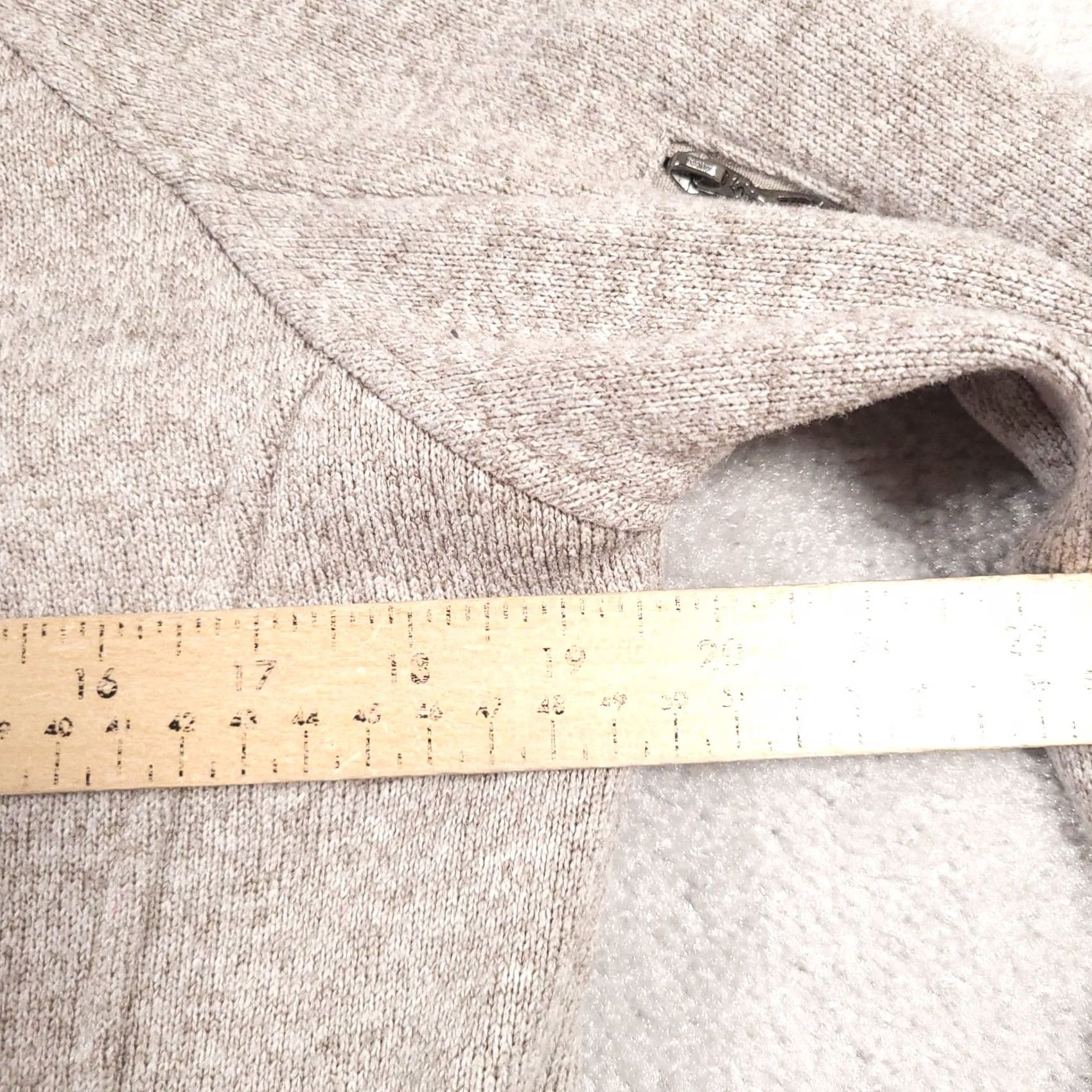 Vintage Polar King Jacket Women's M Beige Full Zip Mock Neck Knit Outdoors Pockets Size M / US 6-8 / IT 42-44 - 7 Thumbnail