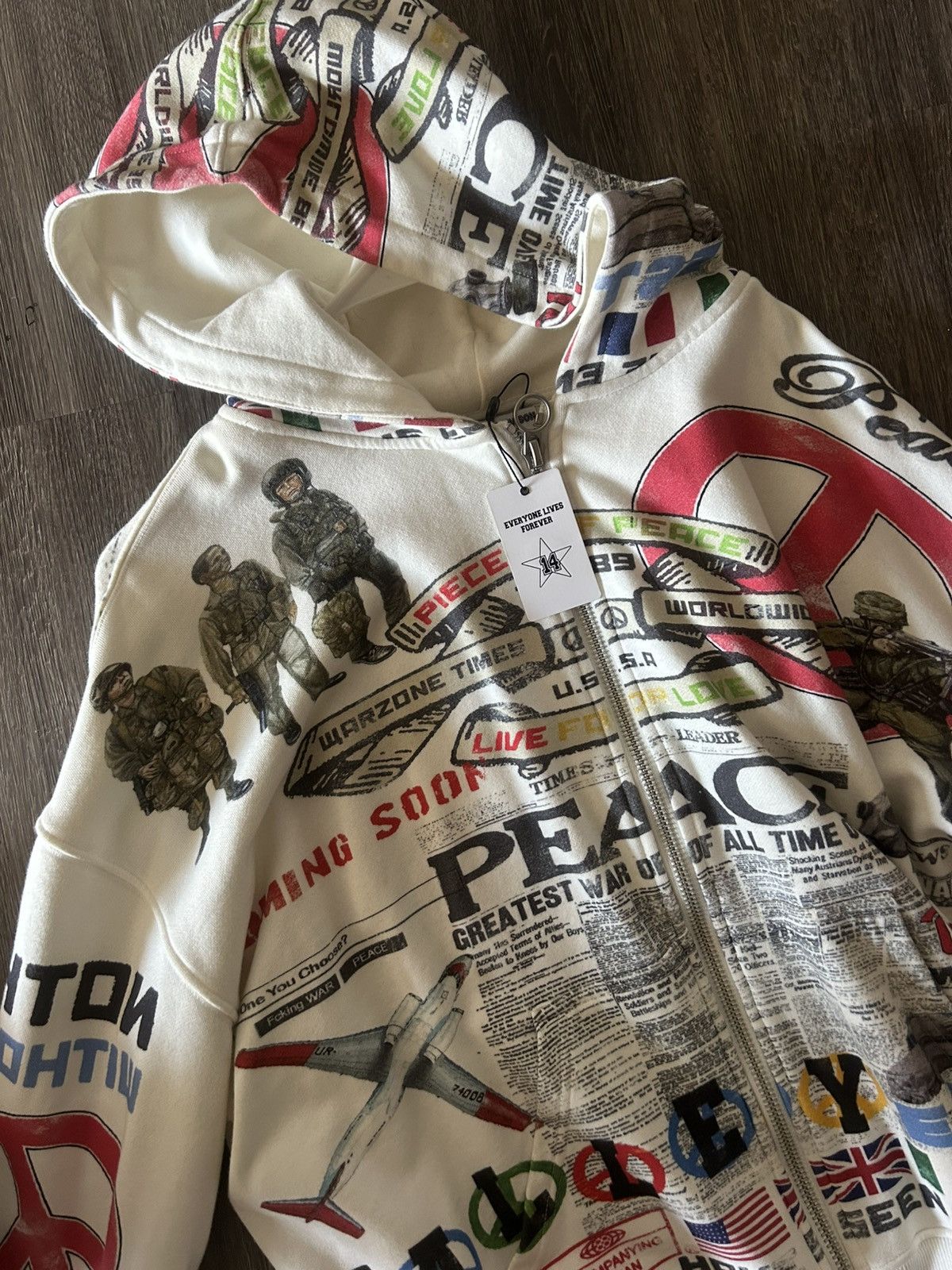 Vale VALE peace Hoodie Size US XXL / EU 58 / 5 - 3 Thumbnail
