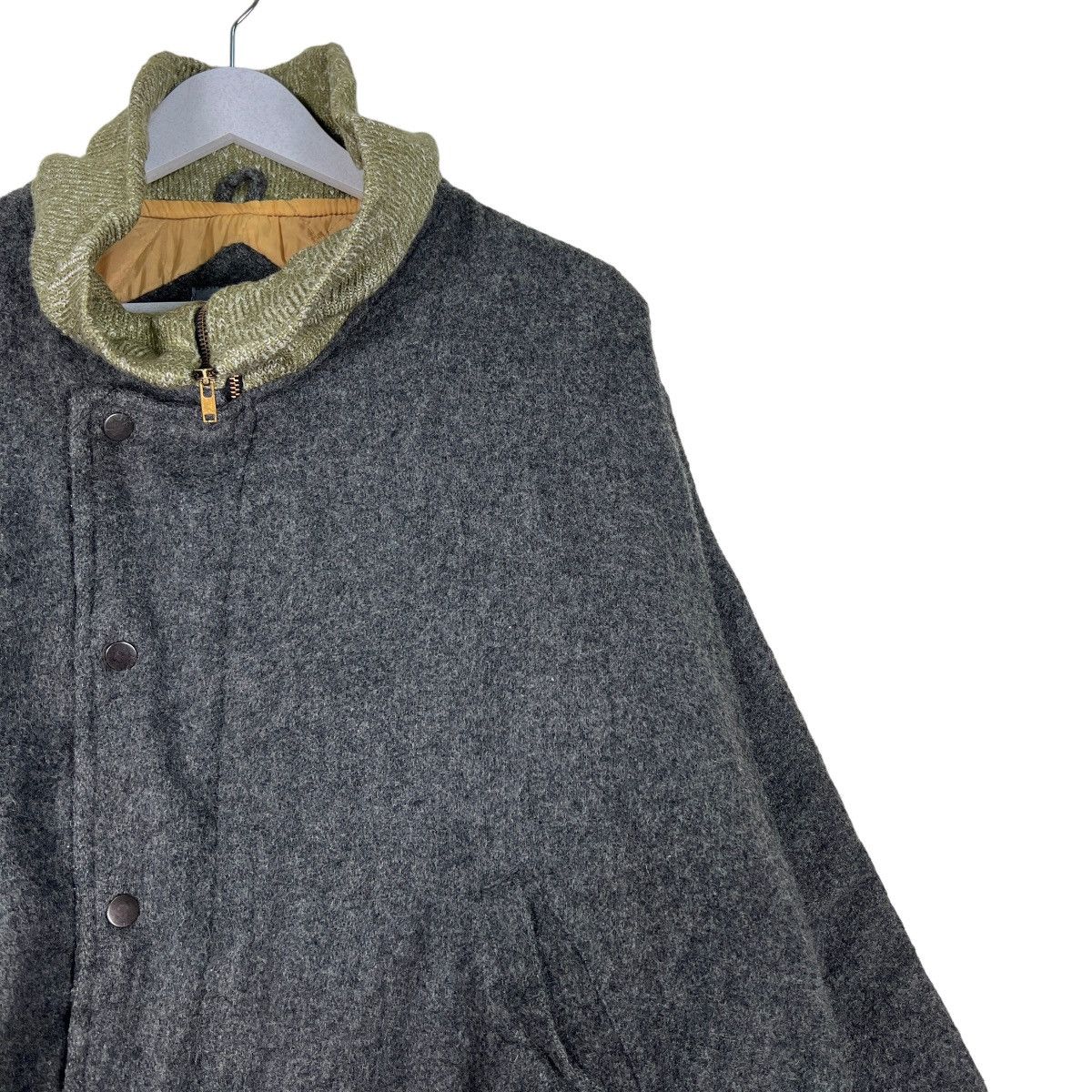 Japanese Brand 🔥 R & L INSPIRE BY ISSEY MIYAKE WOOL BOMBER JACKET Size US L / EU 52-54 / 3 - 6 Thumbnail