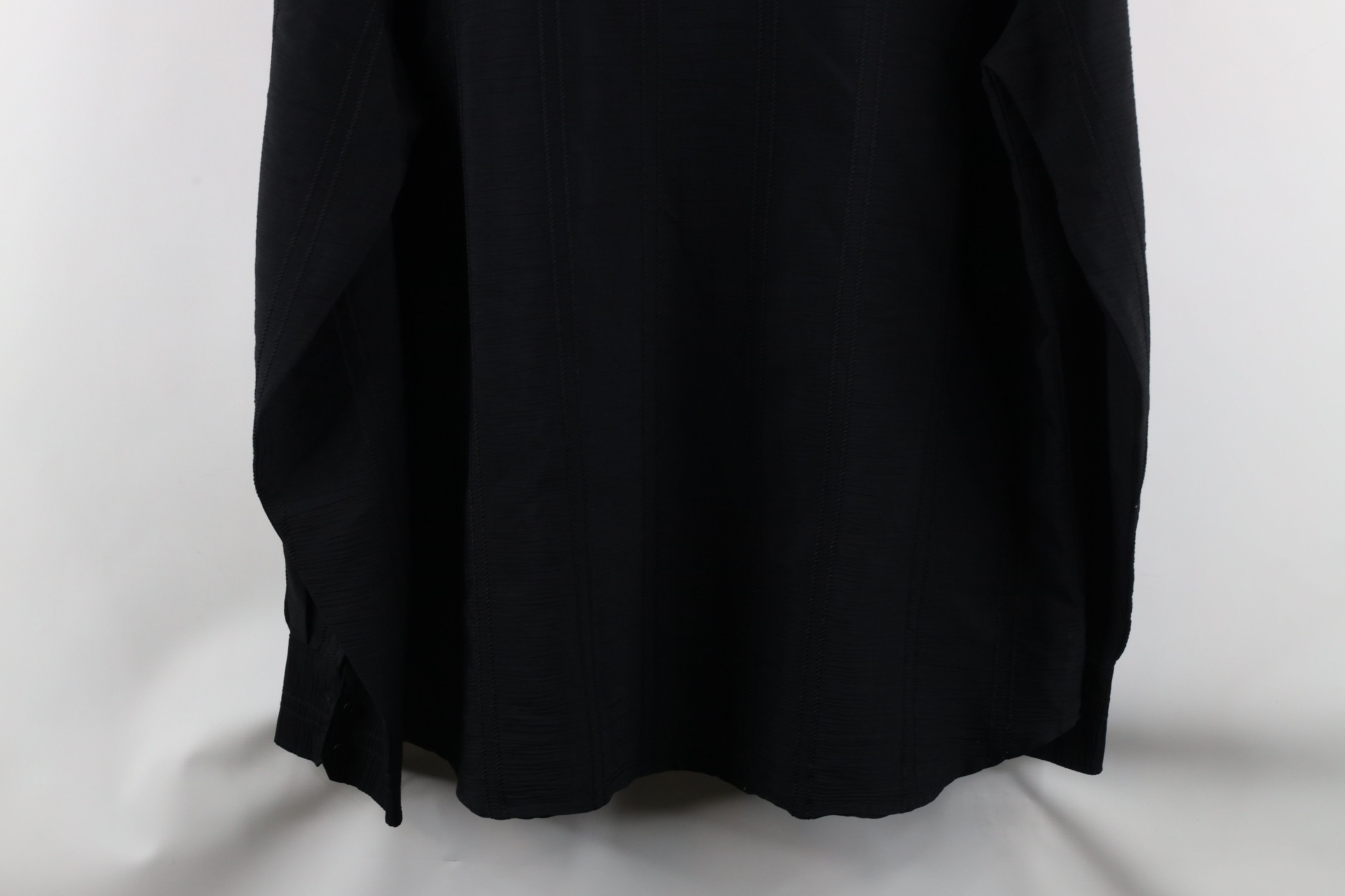 Vintage Vintage 90s Streetwear Striped Collared Button Shirt Black Size US XL / EU 56 / 4 - 10 Thumbnail