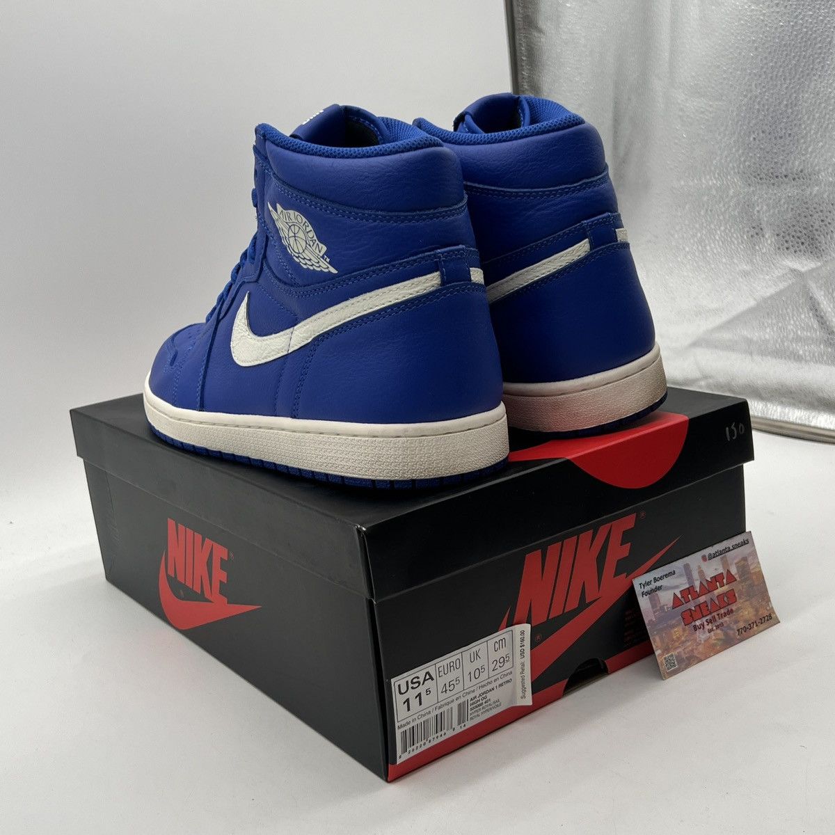 Nike Air Jordan 1 High hyper royal Size US 11.5 / EU 44-45 - 4 Thumbnail