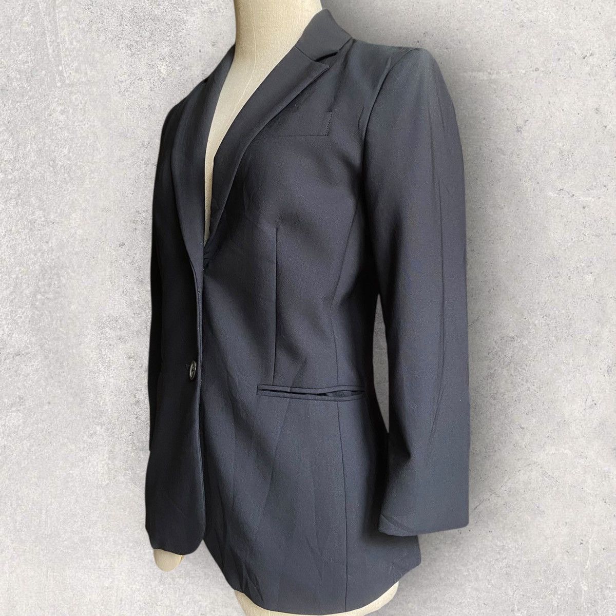 The Row The Row Dark Navy Stretch Wool Blazer Size M / US 6-8 / IT 42-44 - 2 Thumbnail