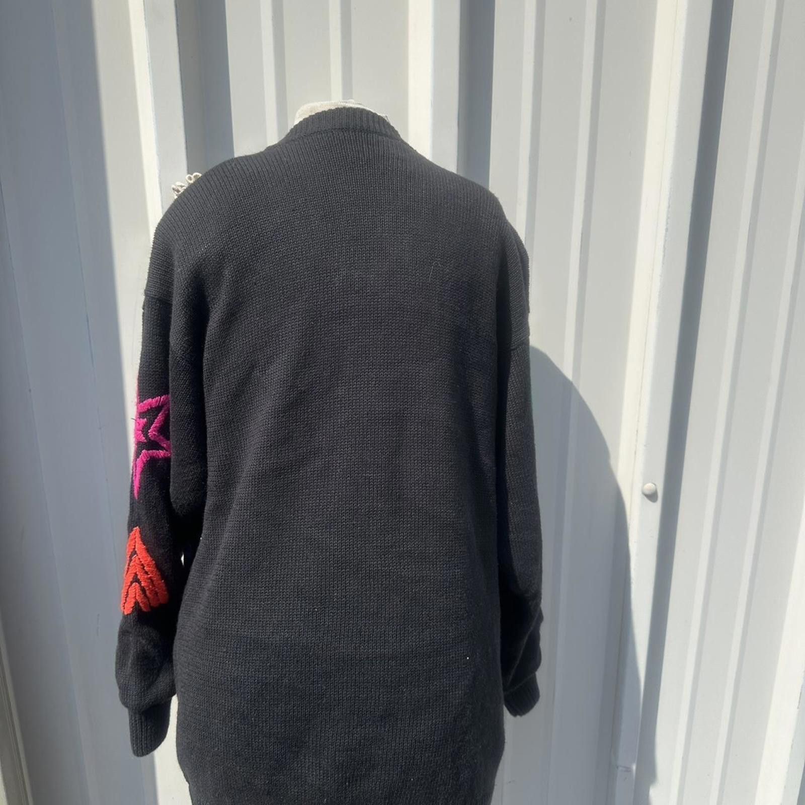 Other Black vintage 90s embroidered cardigan cardigan Size S / US 4 / IT 40 - 4 Thumbnail