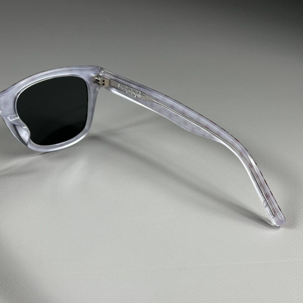 Saint Laurent Paris Saint Laurent SL51/F 015 Silver Red Glitter Stars Sunglasses Size ONE SIZE - 8 Thumbnail