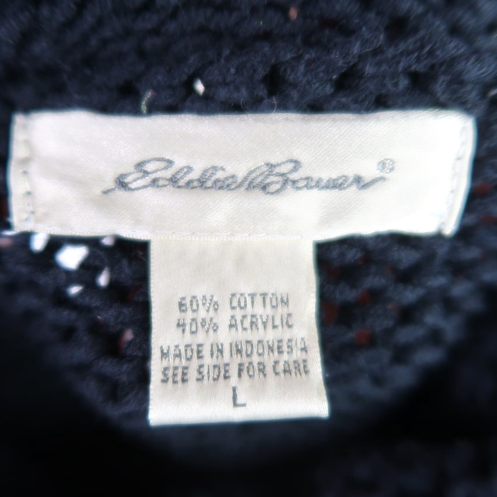 Eddie Bauer VINTAGE Eddie Bauer Black Cotton Blend Turtleneck Sweater L Women 90s Pullover Knit Regular Long Sleeve Solid 90s Pattern Casual Size L / US 10 / IT 46 - 5 Thumbnail