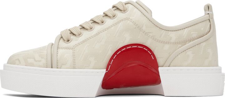 Christian Louboutin o1bcso1str1024 Adolon Junior Flat in Beige Size US 11 / EU 44 - 3 Thumbnail