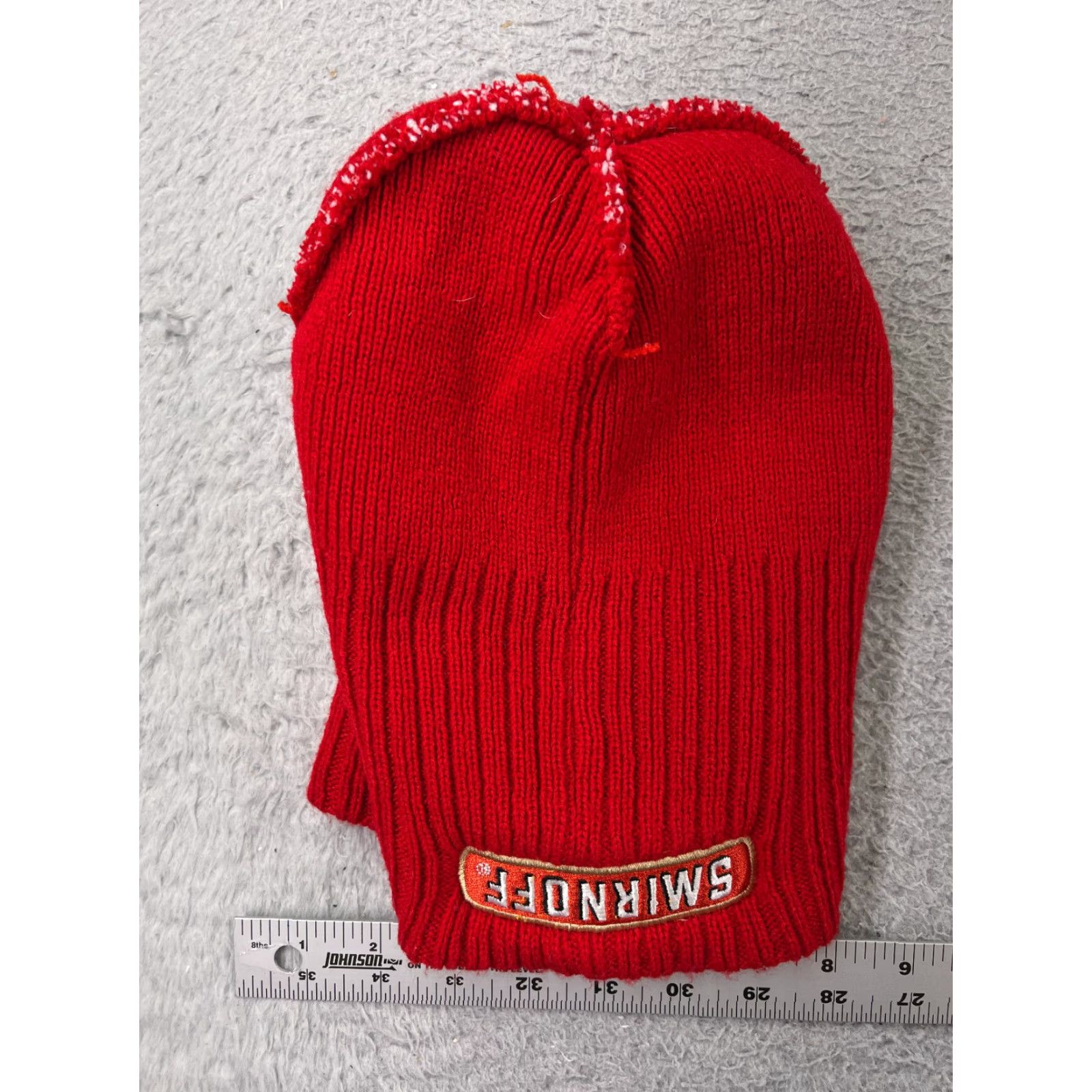 NFL VINTAGE Smirnoff x NFL Beanie Adult One Size Red White Embroidered Vodka Promotional Size ONE SIZE - 7 Thumbnail