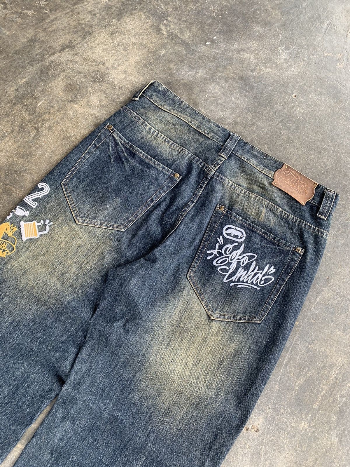 Ecko Unltd. Vintage Ecko Unltd Baggy Jeans Embroidery Logo Size US 36 / EU 52 - 6 Thumbnail