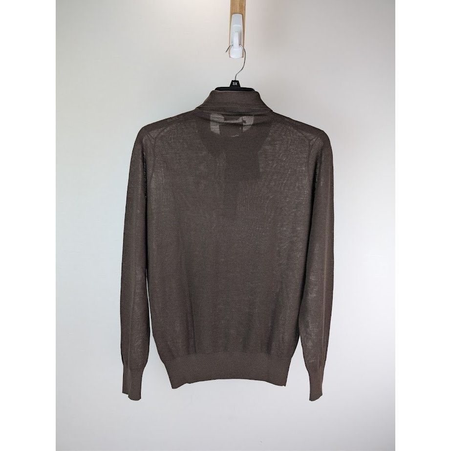 Tom Ford o1rshd1 Knitwear Polo Shirt in Ebony Size US M / EU 48-50 / 2 - 9 Thumbnail