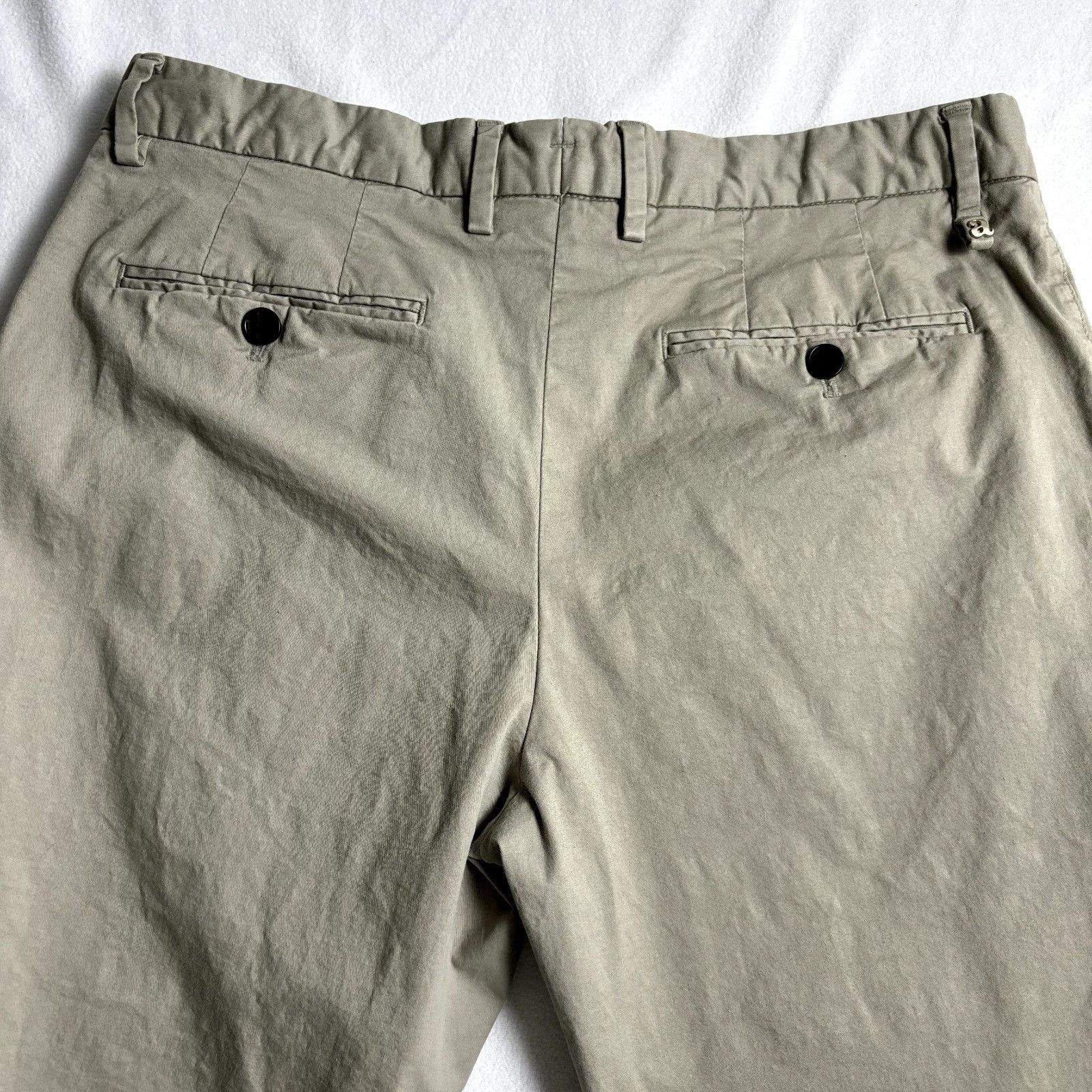 Allegri Allegri Milano 86 Men's 35x33.5 Khaki Chino Trouser Pants Size US 35 - 7 Thumbnail