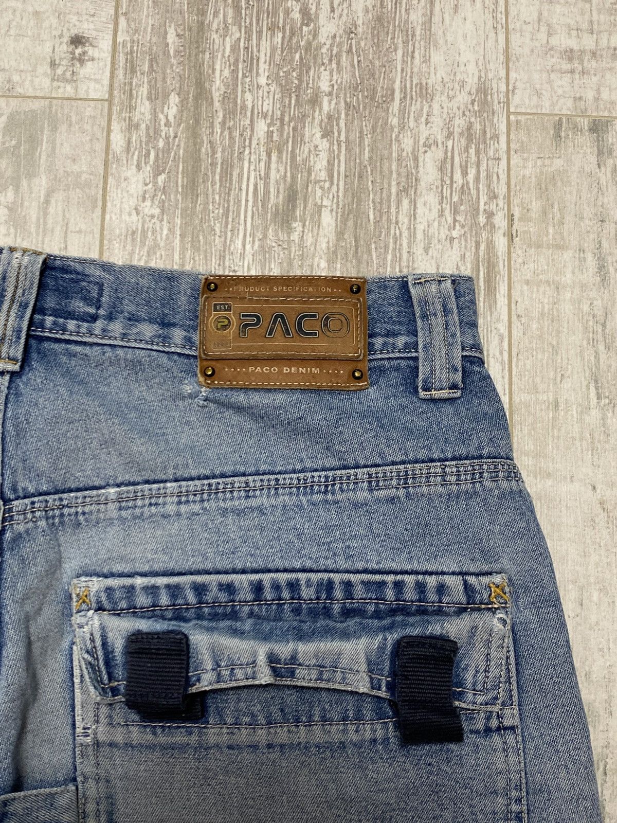 Vintage 💥VINTAGE PACO DISTRESSED DENIM SHORTS BAGGY Size US 32 / EU 48 - 9 Thumbnail