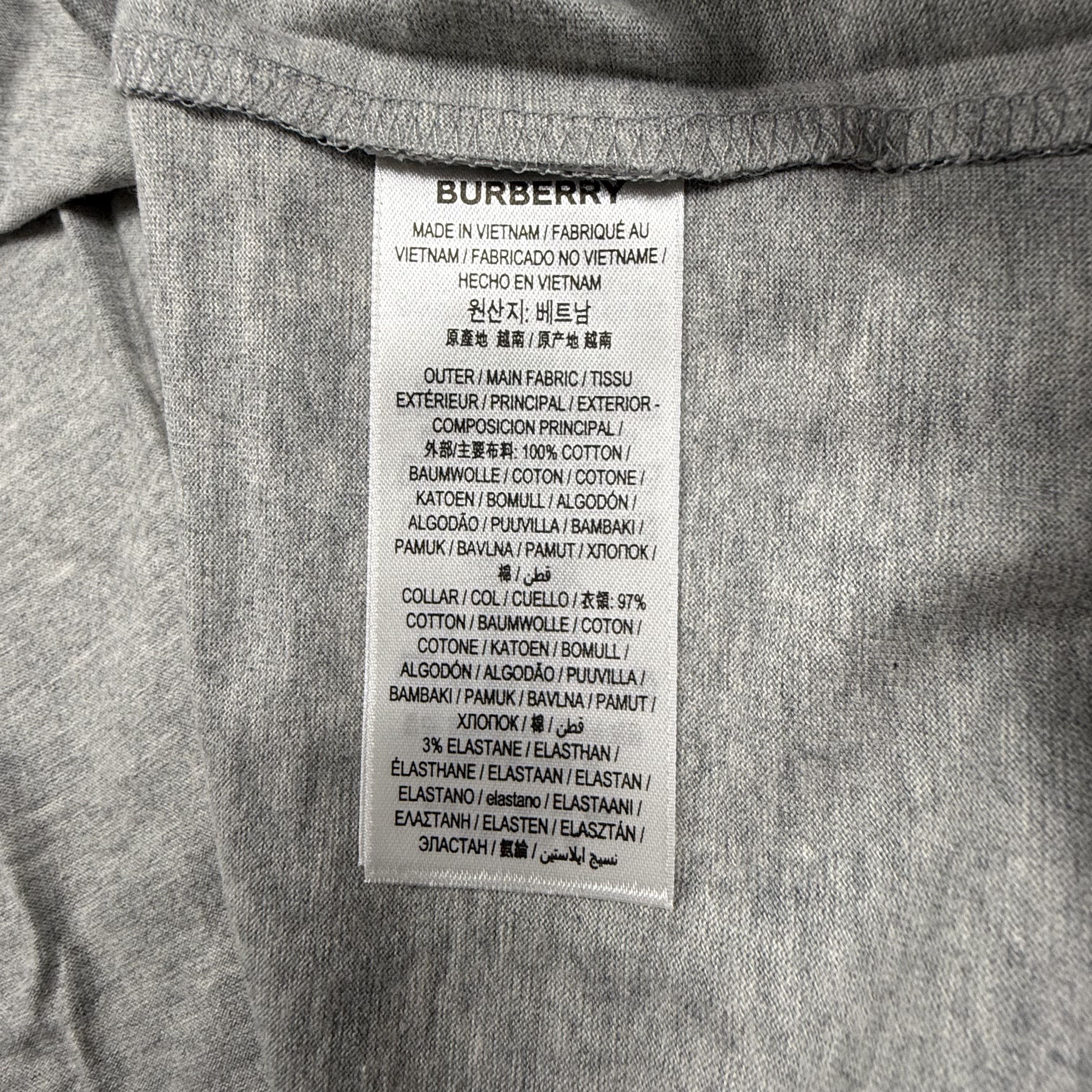Burberry Burberry Jenson Logo T-Shirt Pale Grey Melange XXL Size US XXL / EU 58 / 5 - 5 Thumbnail